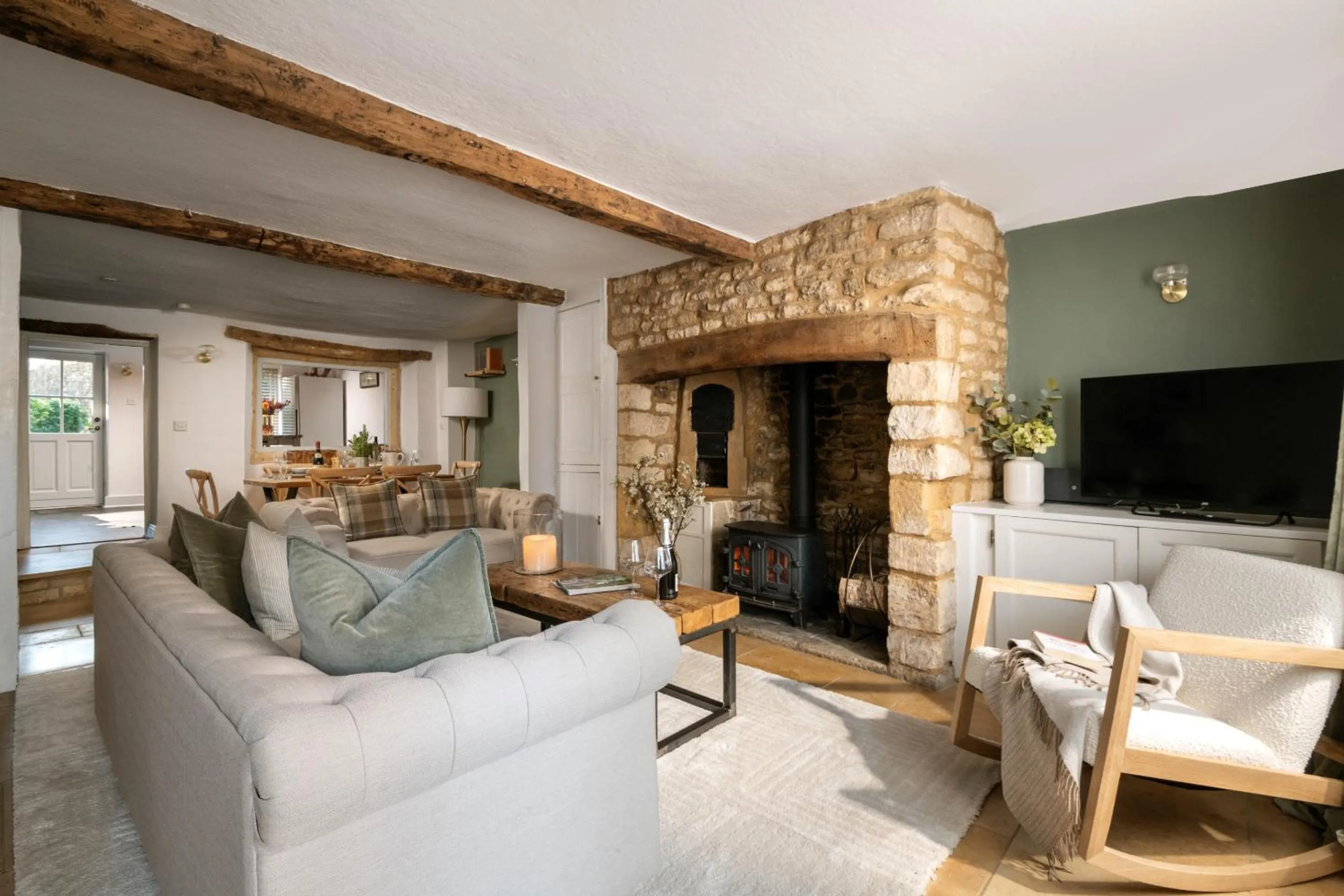 Living room in Magnolia Cottage-Exclusive Cotswold Package