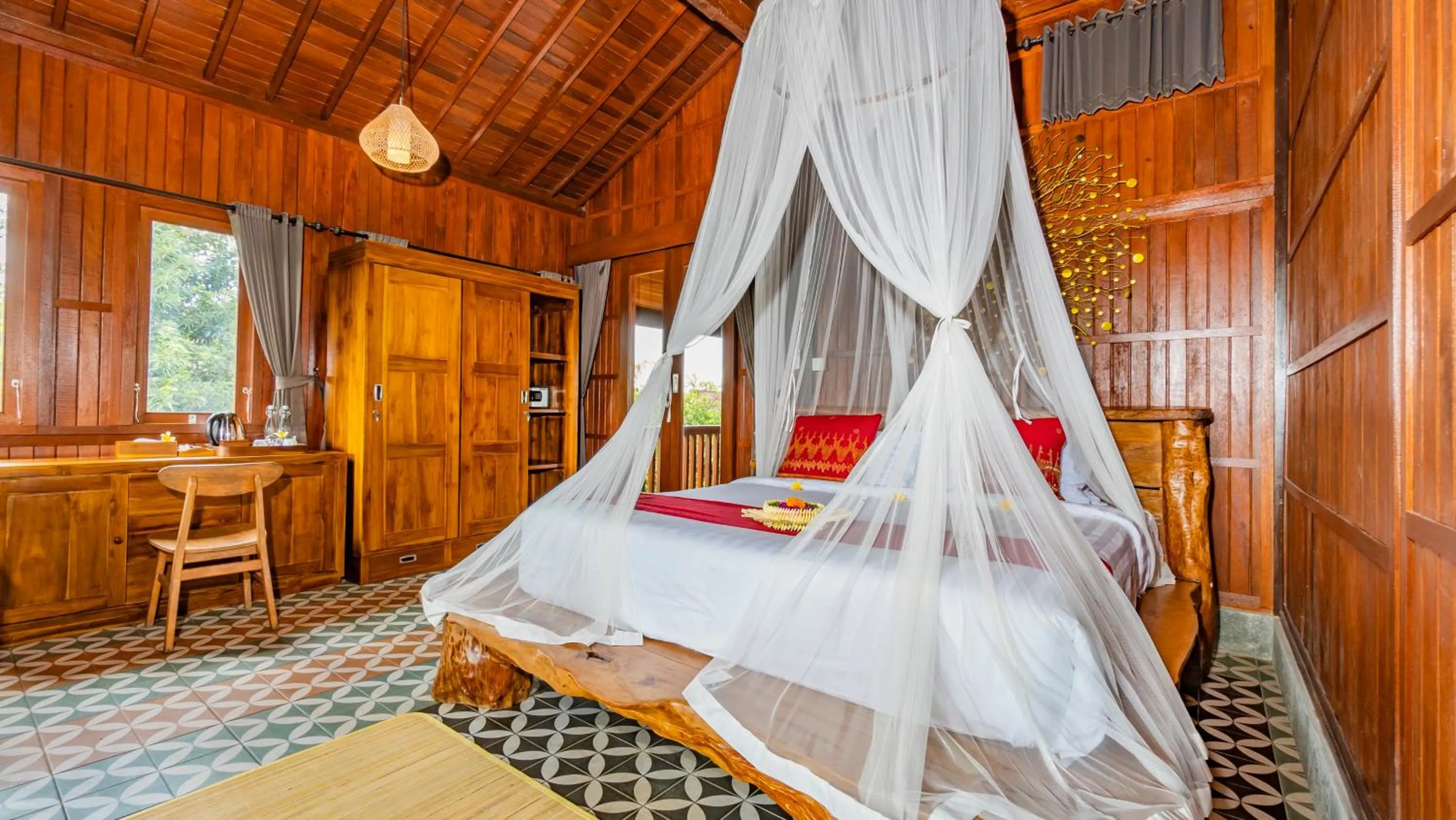Bed in Magatama Villa by Mahaputra