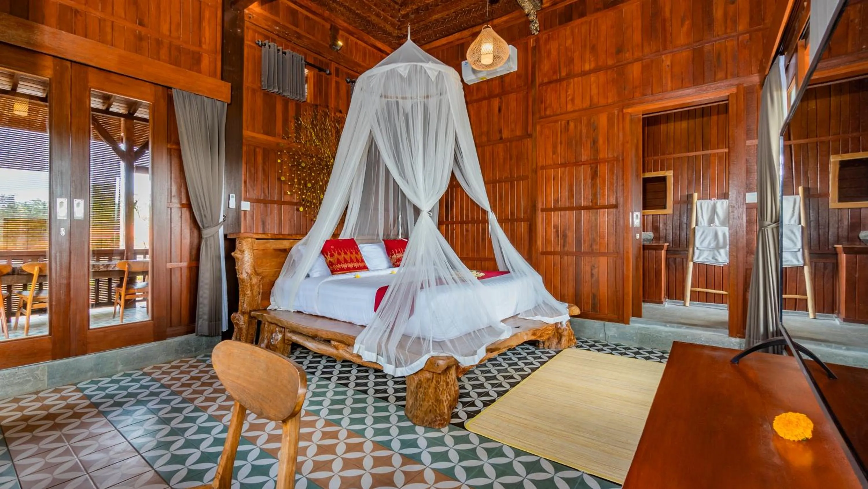 Bedroom, Bed in Magatama Villa by Mahaputra