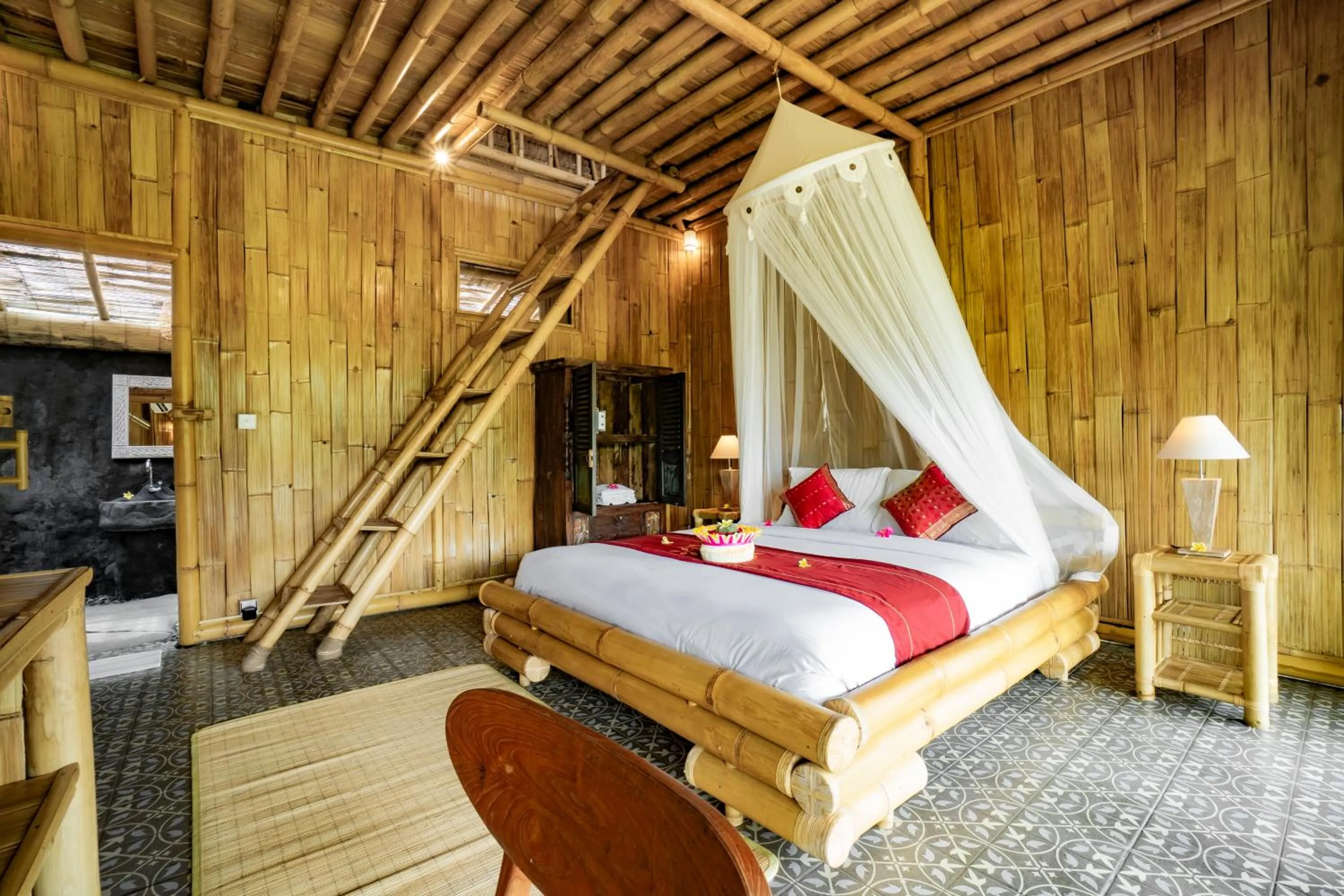 Bedroom, Bed in Magatama Villa by Mahaputra