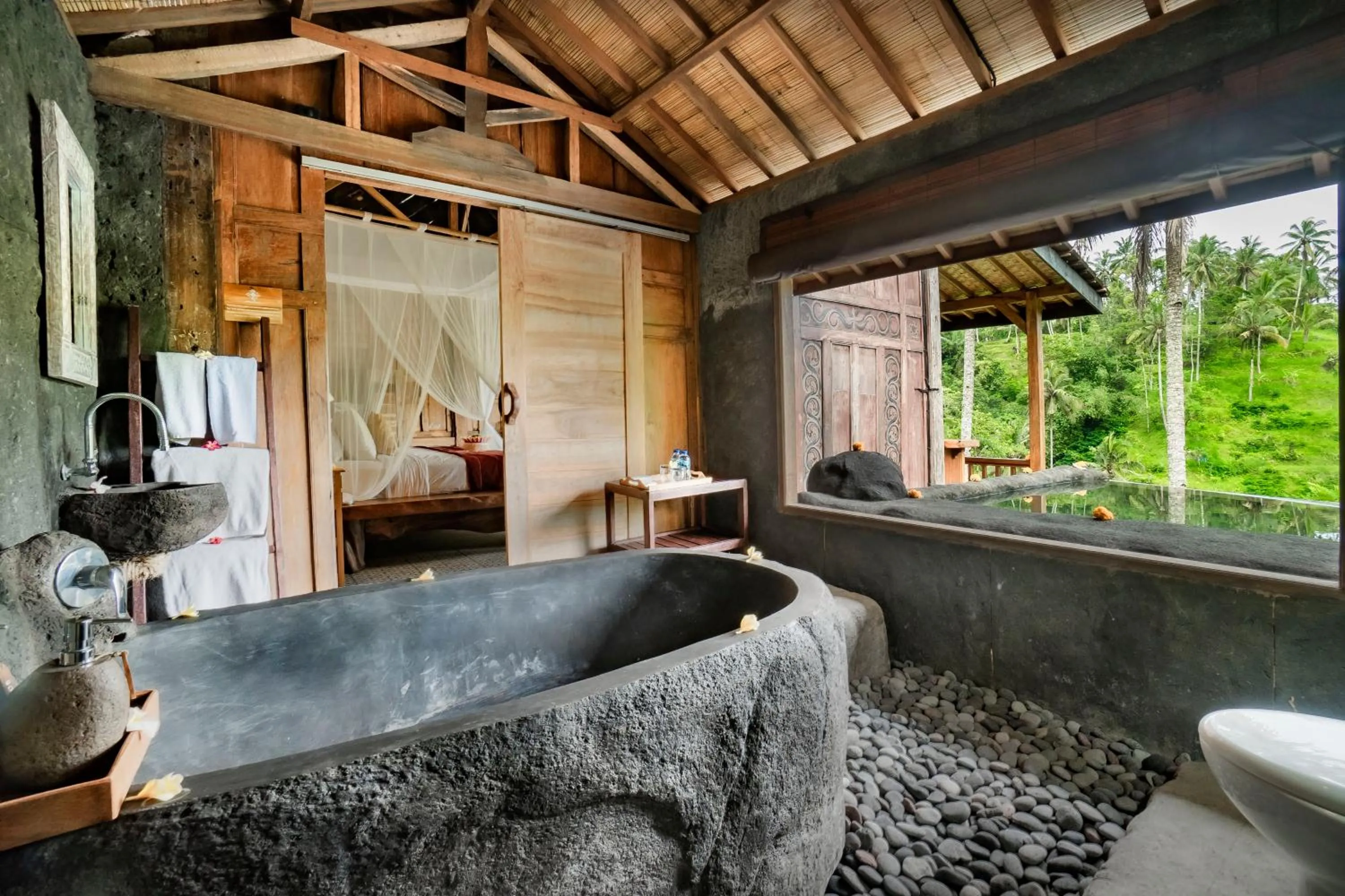 Bathroom in Magatama Villa by Mahaputra