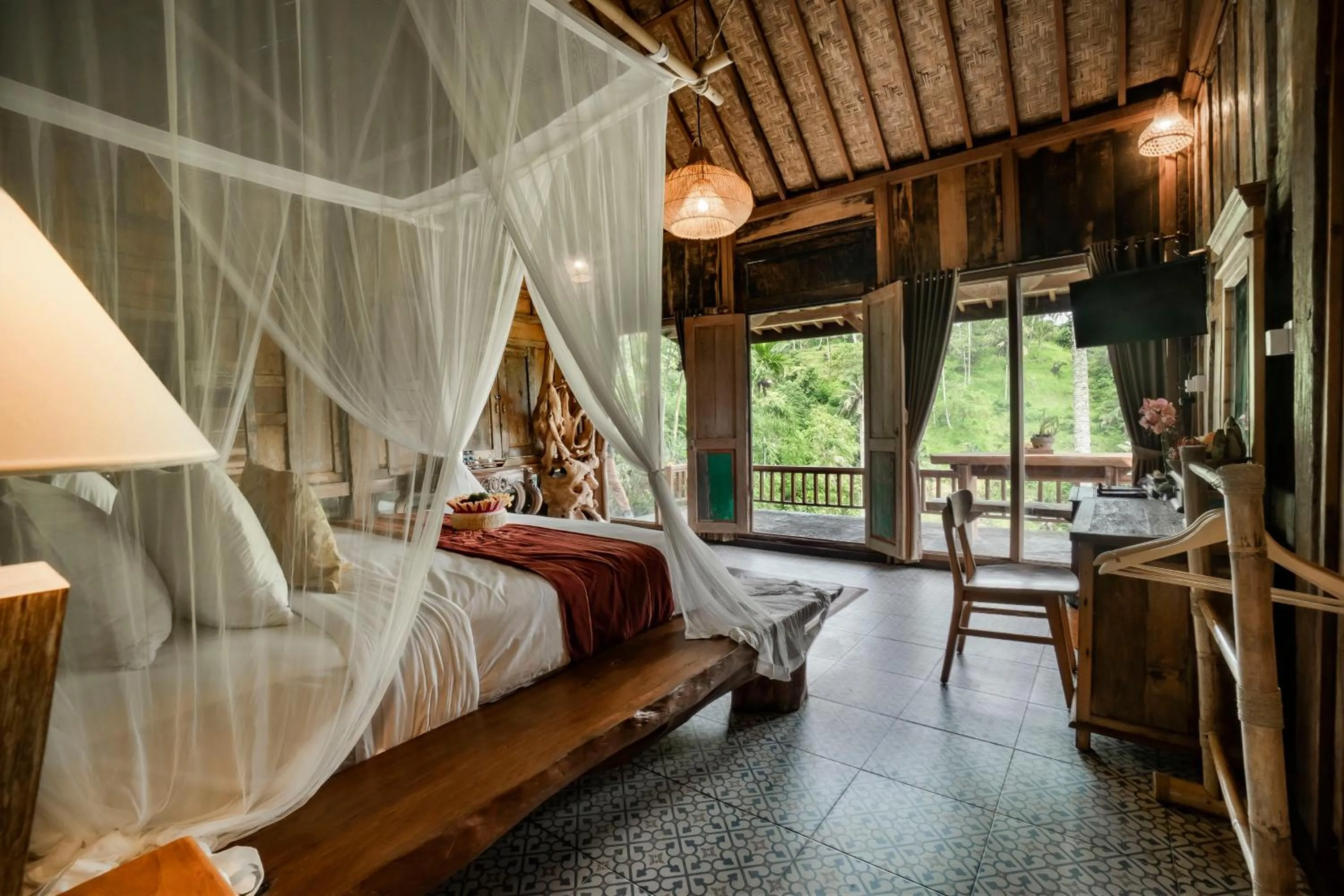 Bedroom, Bed in Magatama Villa by Mahaputra