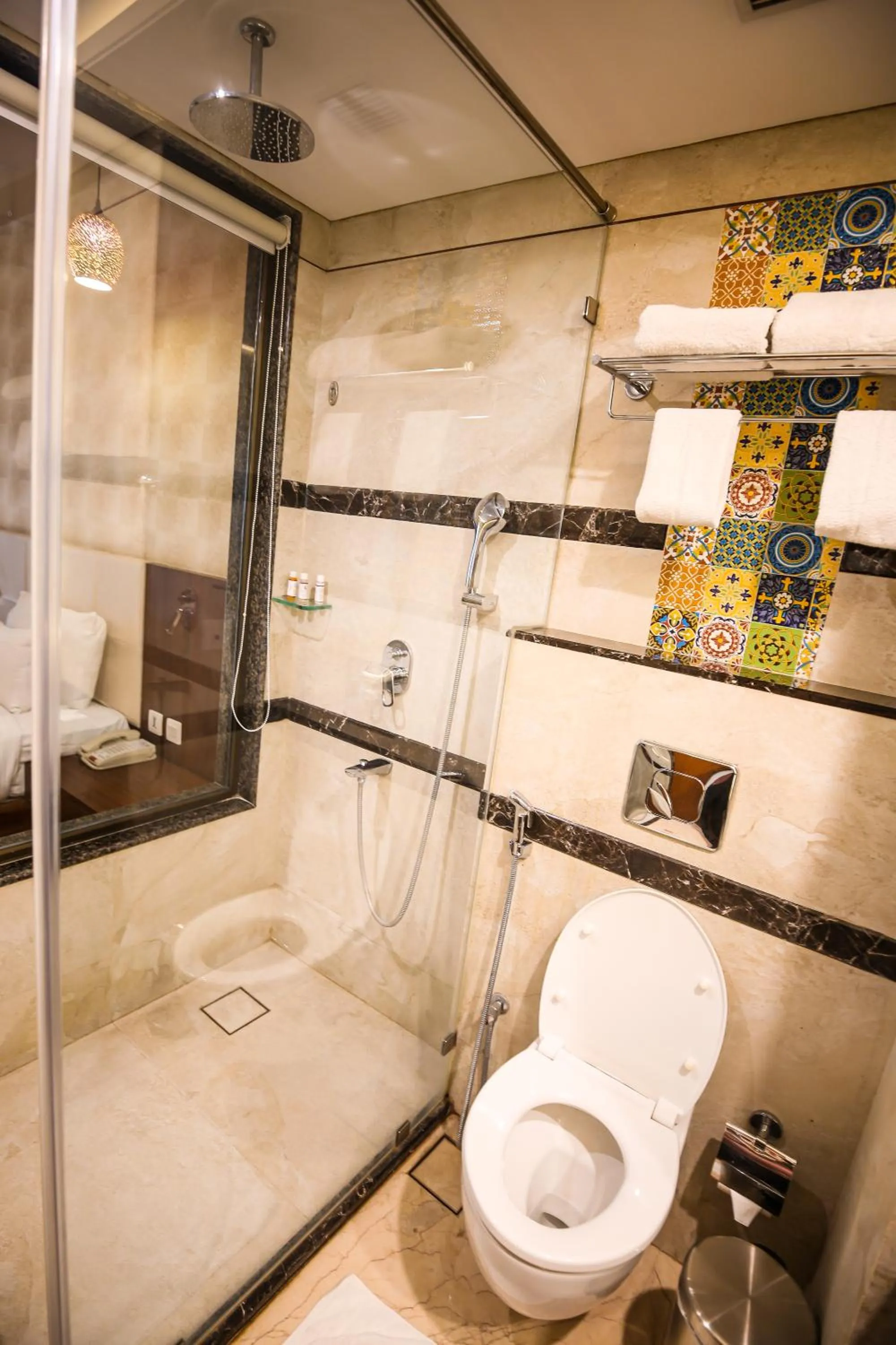 Shower in Pristine Hotel, Varanasi