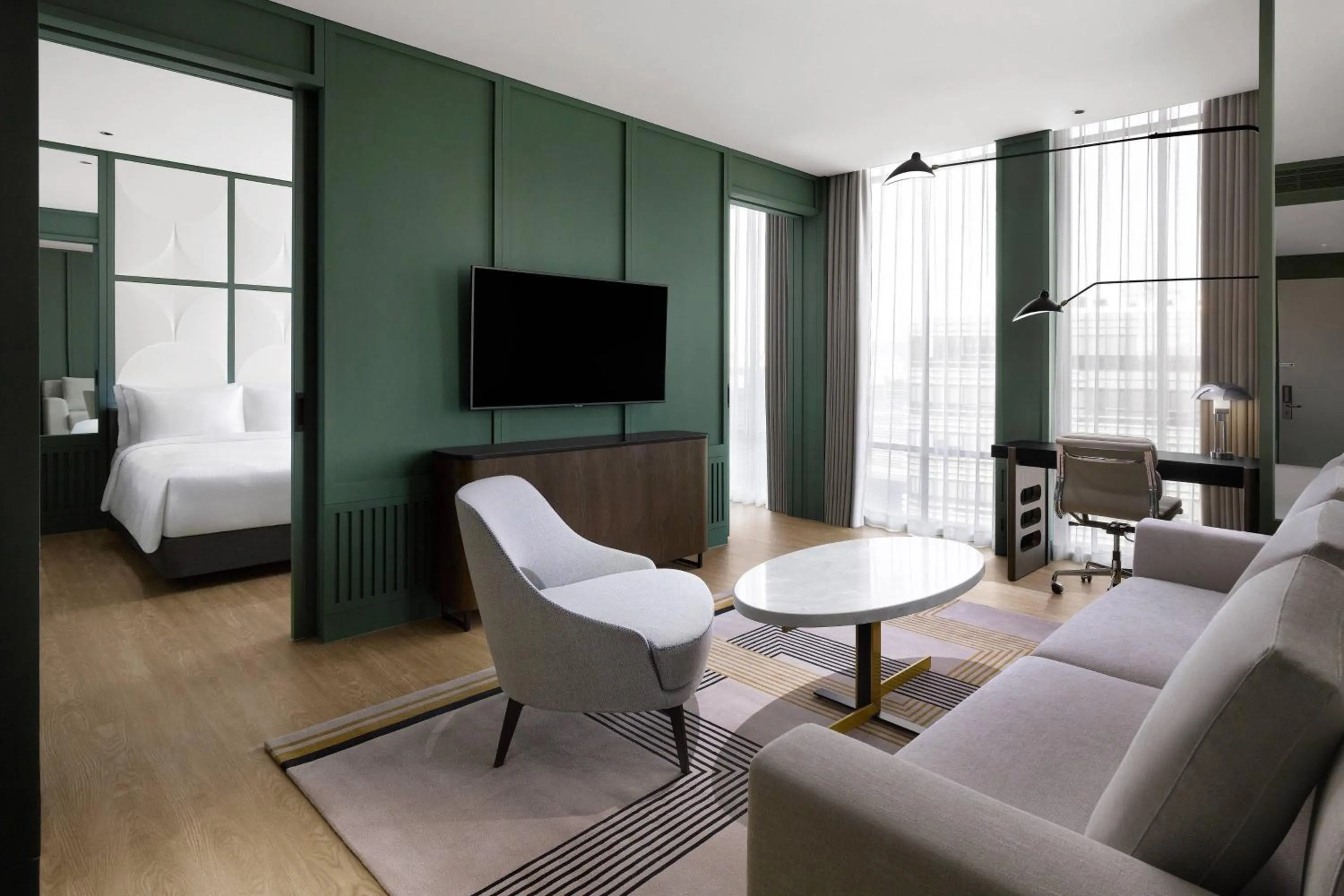 Living room, Bed in GRAVITY JOSUN Seoul Pangyo, Autograph Collection