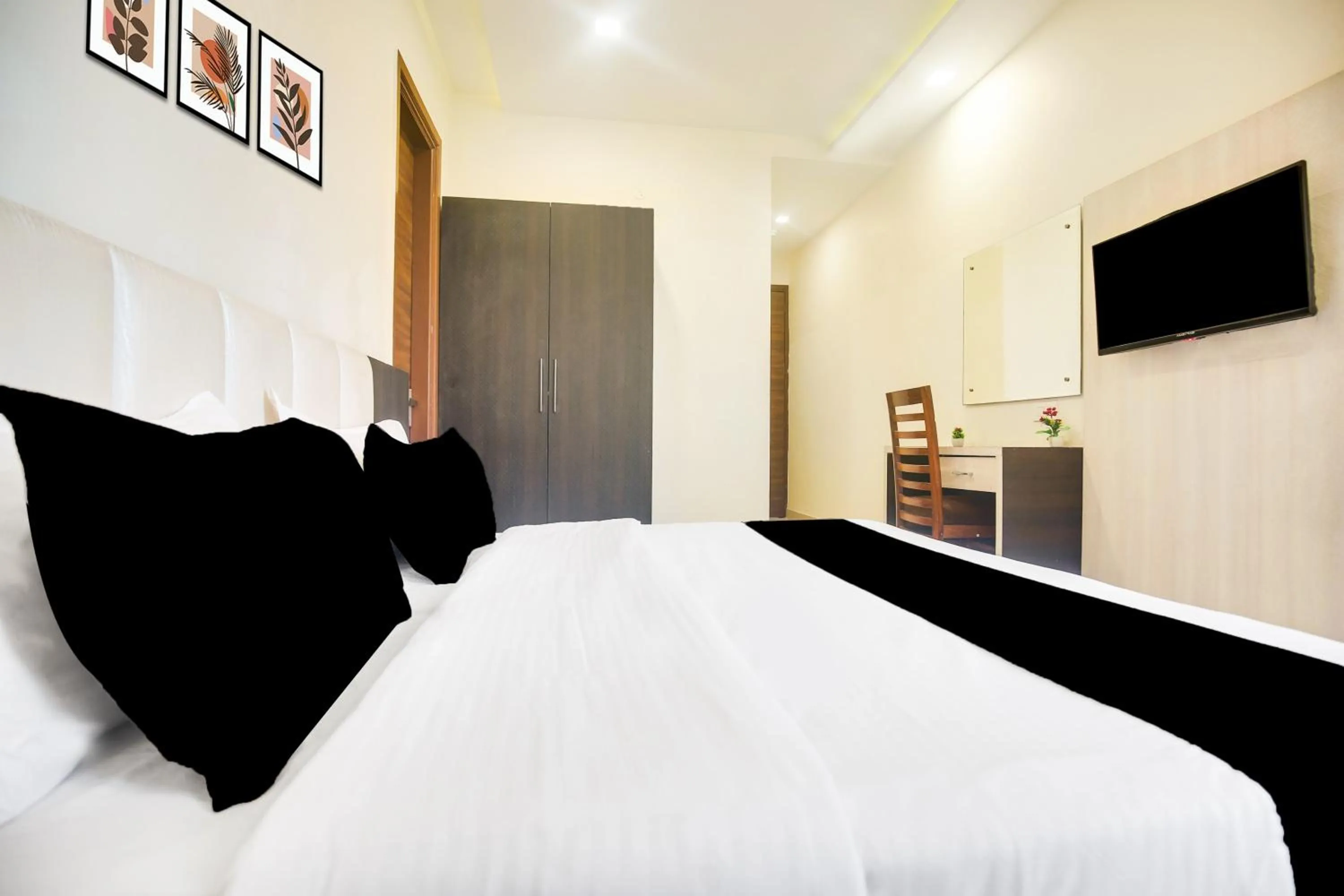 Bedroom, Bed in FabHotel Golden Home