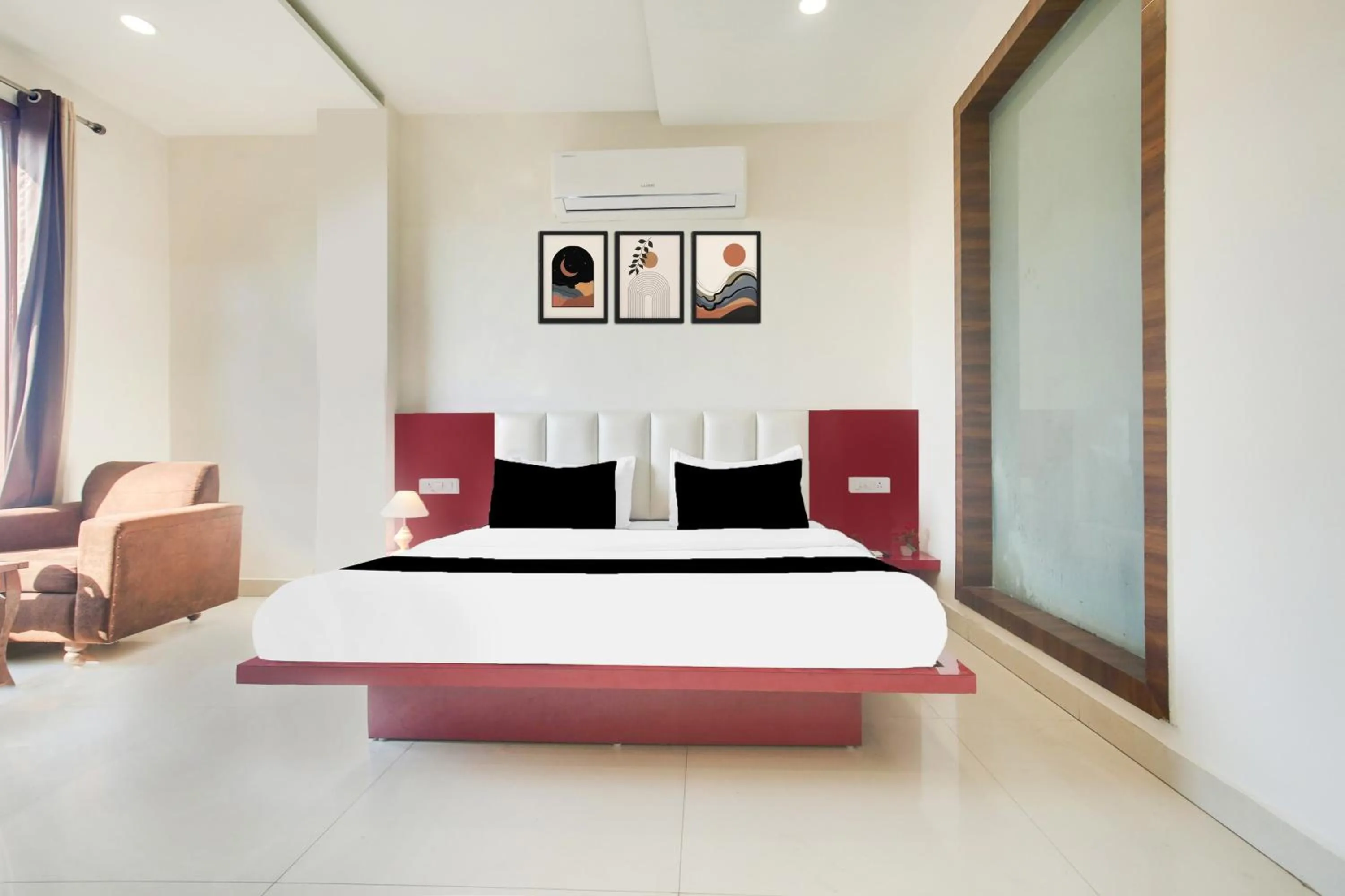 Bedroom, Bed in FabHotel Golden Home