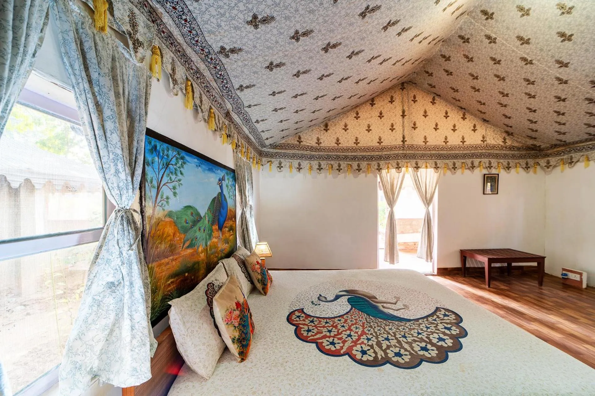 Bed in Maa Ashapura Resort