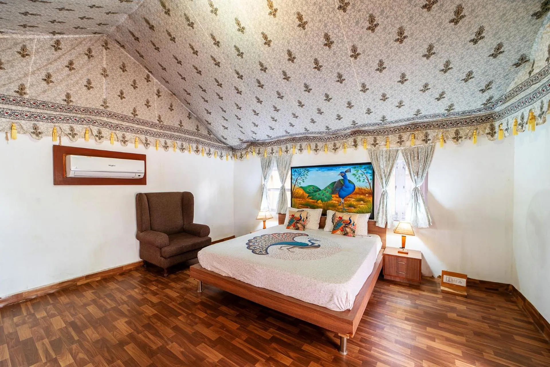 Bed in Maa Ashapura Resort