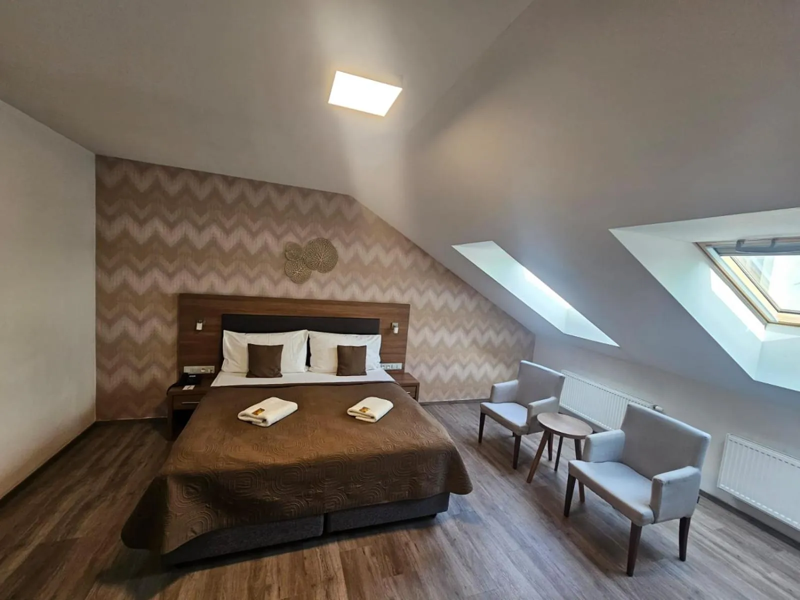 Bed in Hotel Prague Star