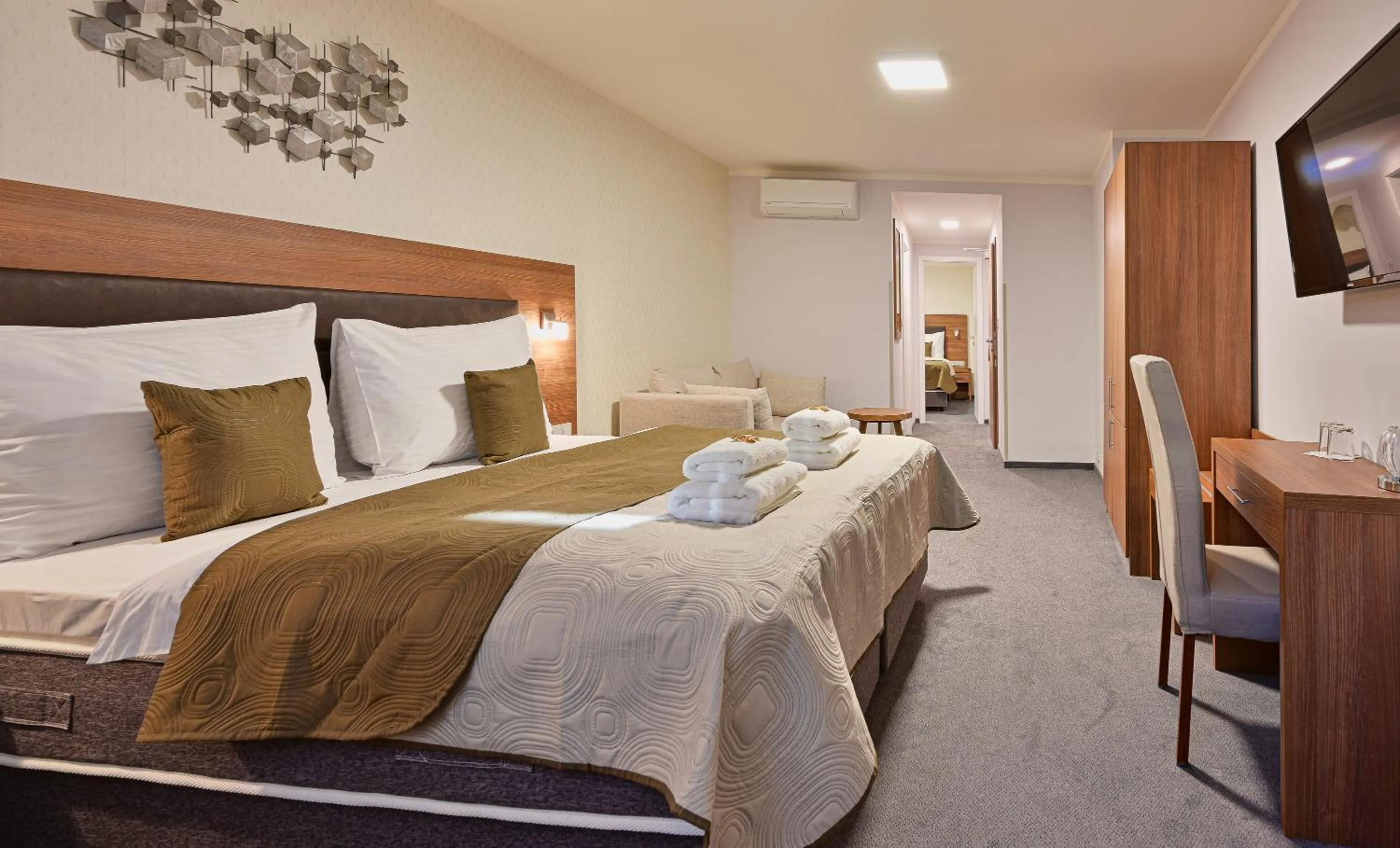 Bed in Hotel Prague Star