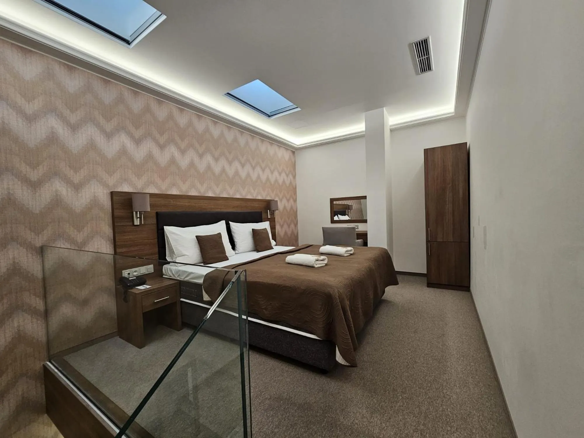 Bed in Hotel Prague Star