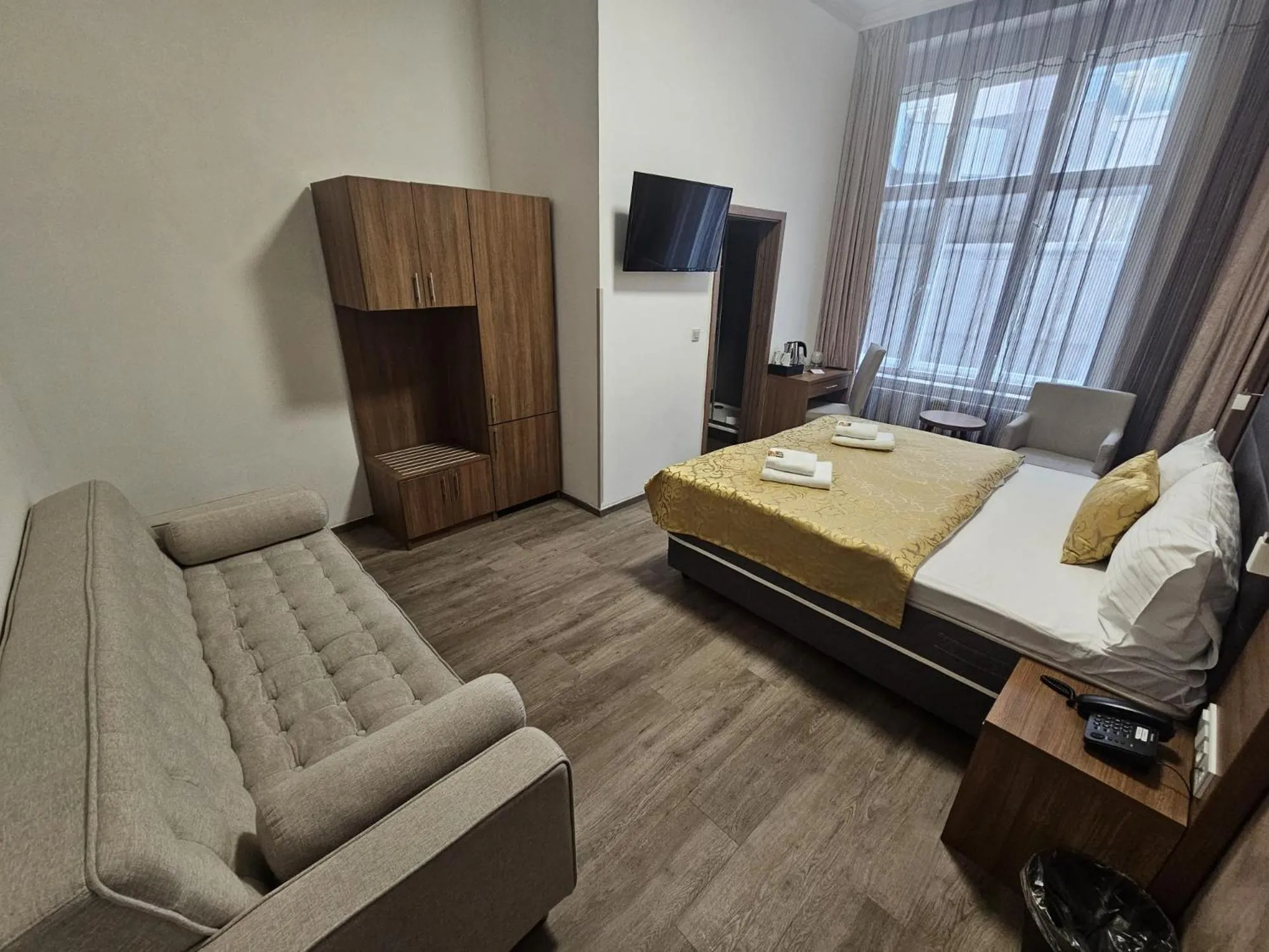 Bed in Hotel Prague Star