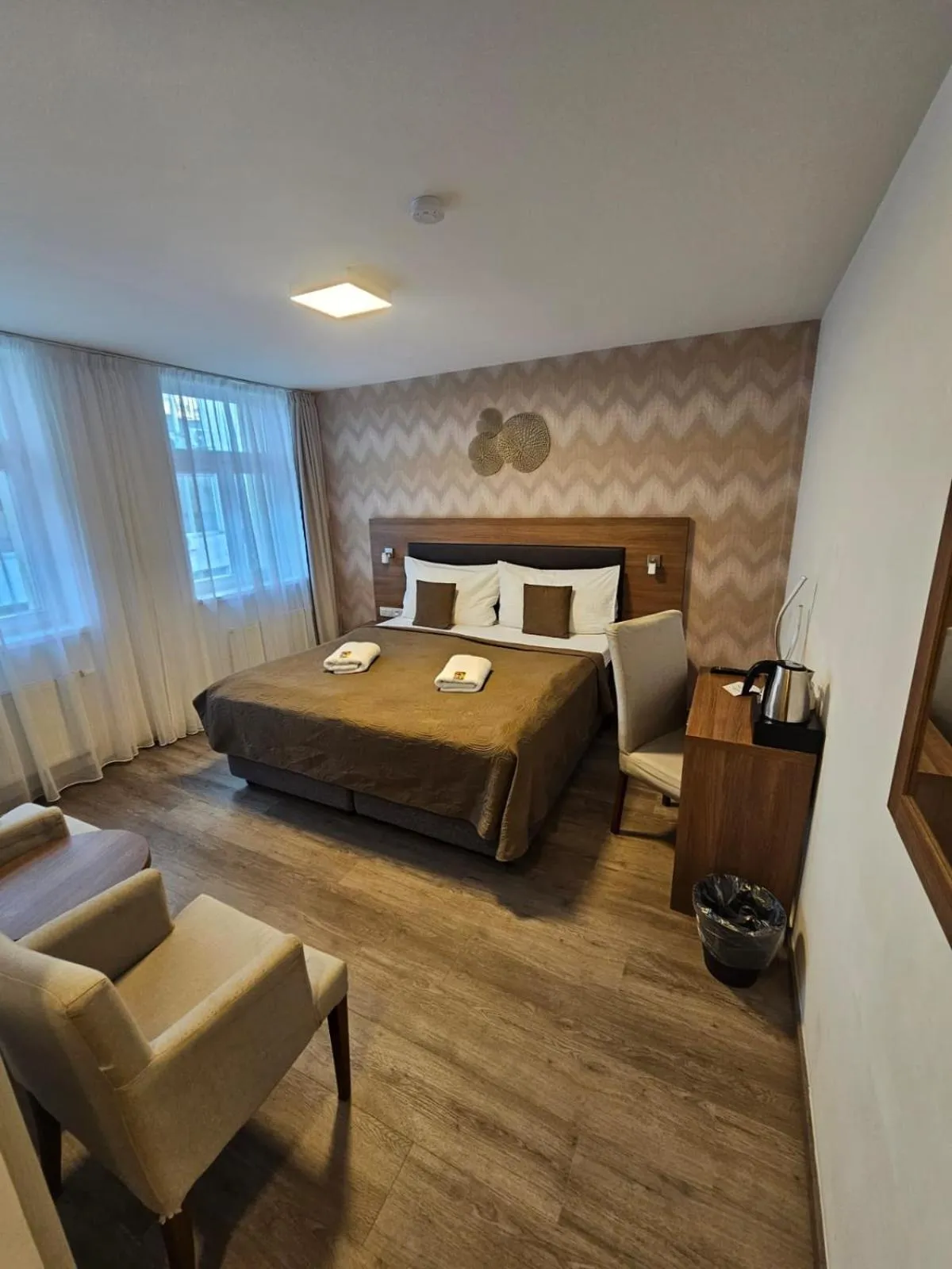 Bed in Hotel Prague Star