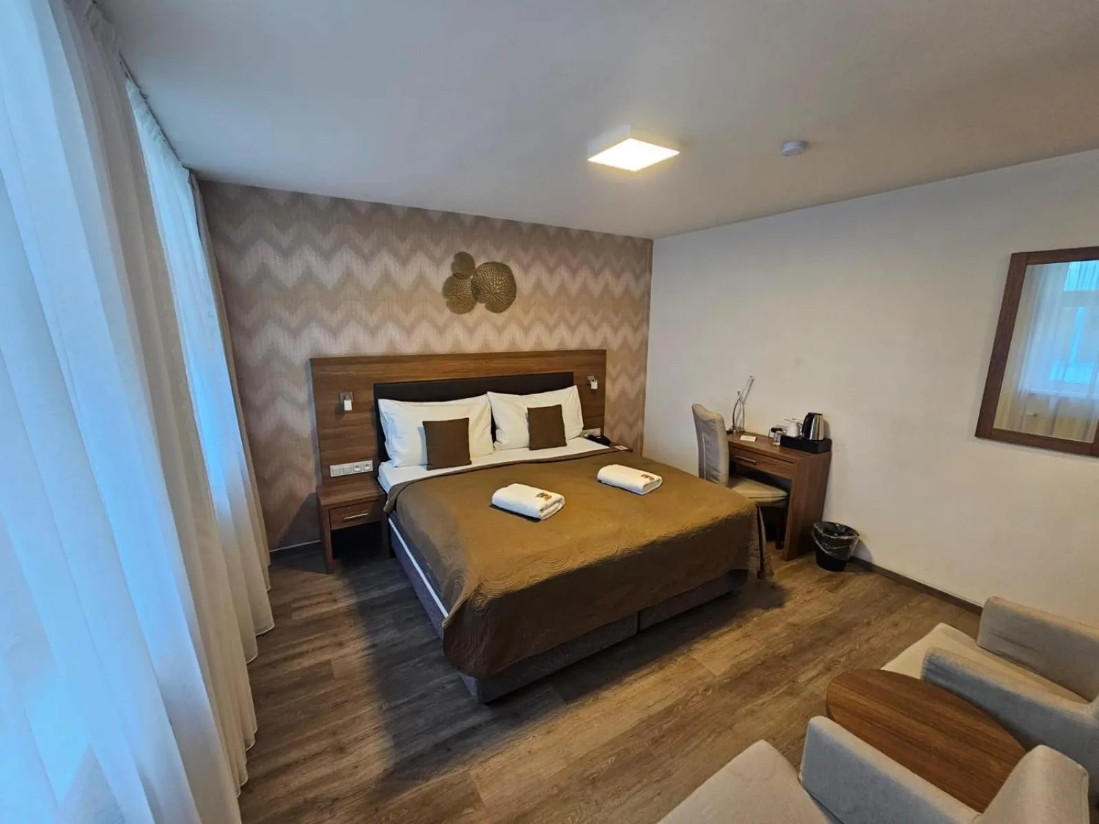 Bed in Hotel Prague Star