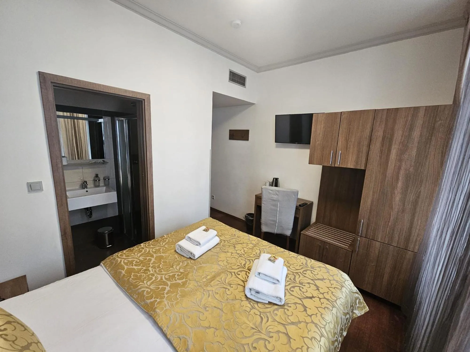 Bed in Hotel Prague Star