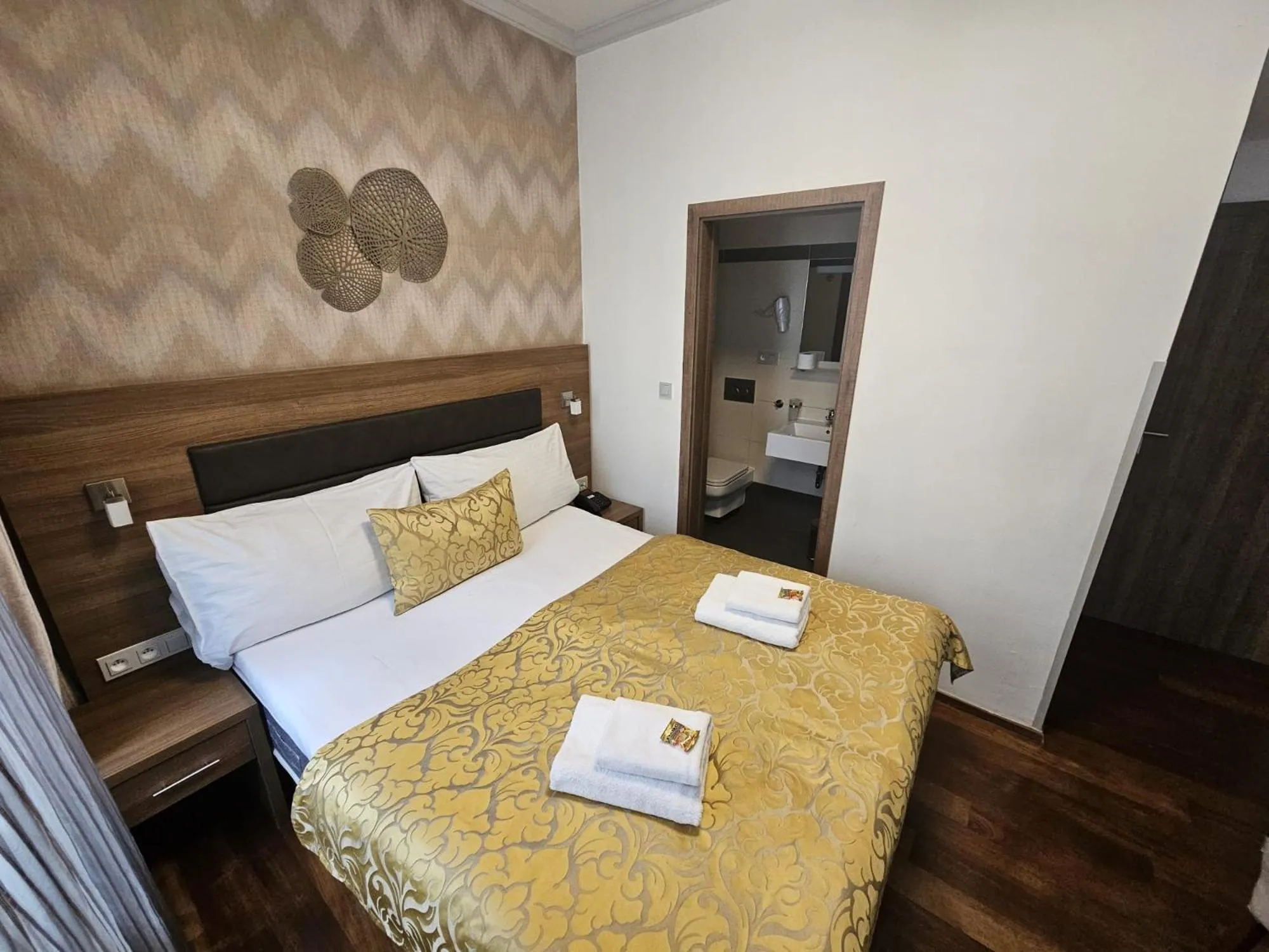 Bed in Hotel Prague Star