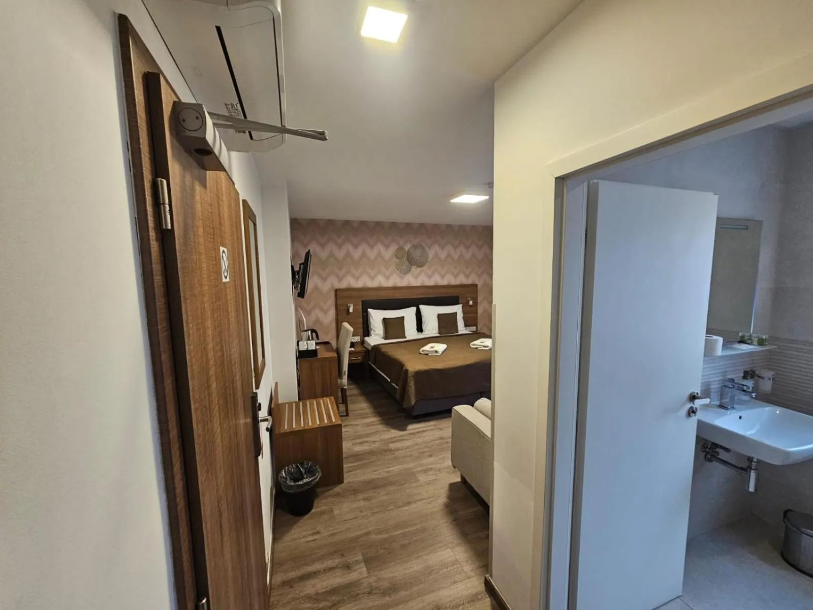 Bed in Hotel Prague Star