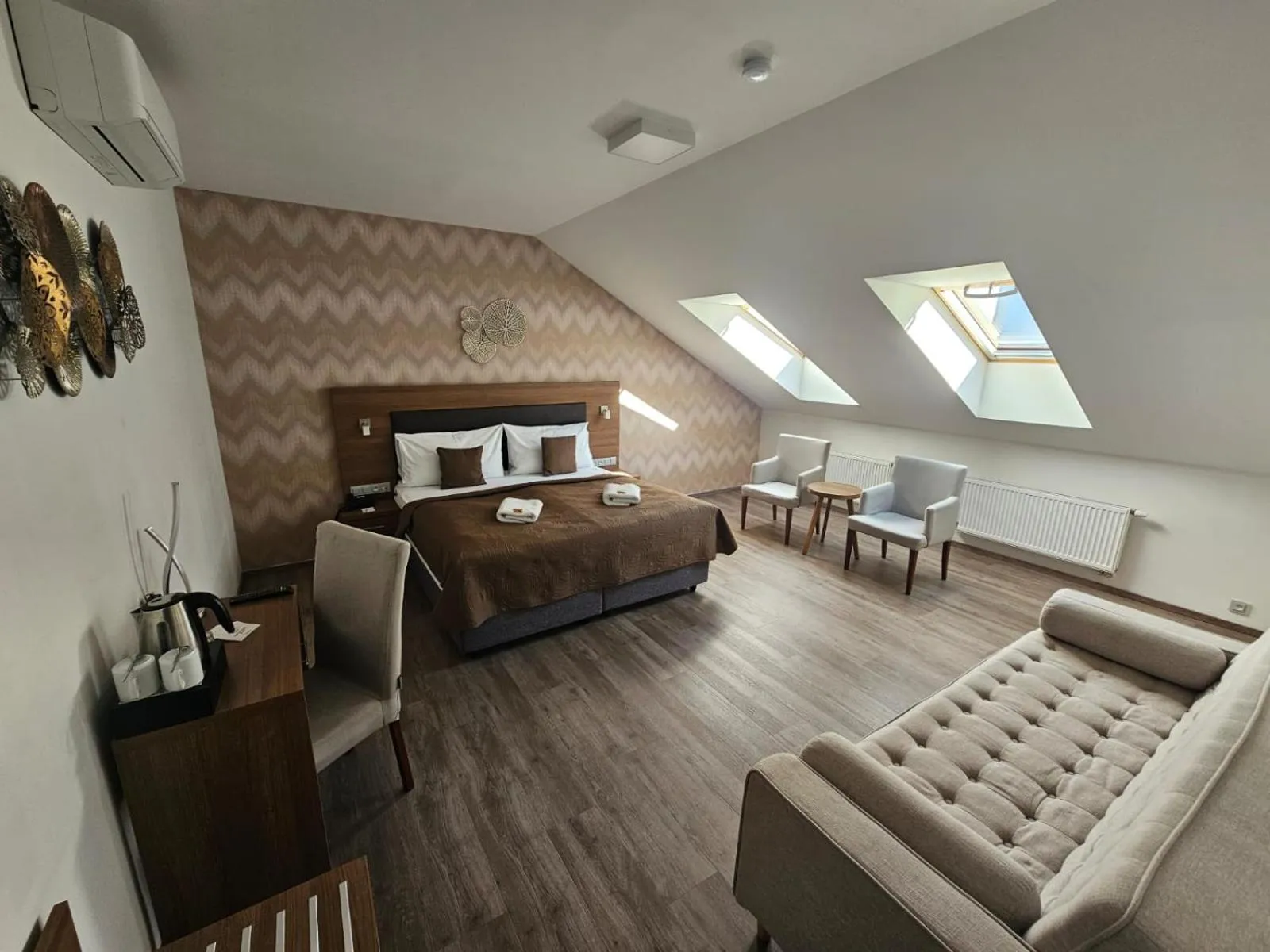 Bed in Hotel Prague Star