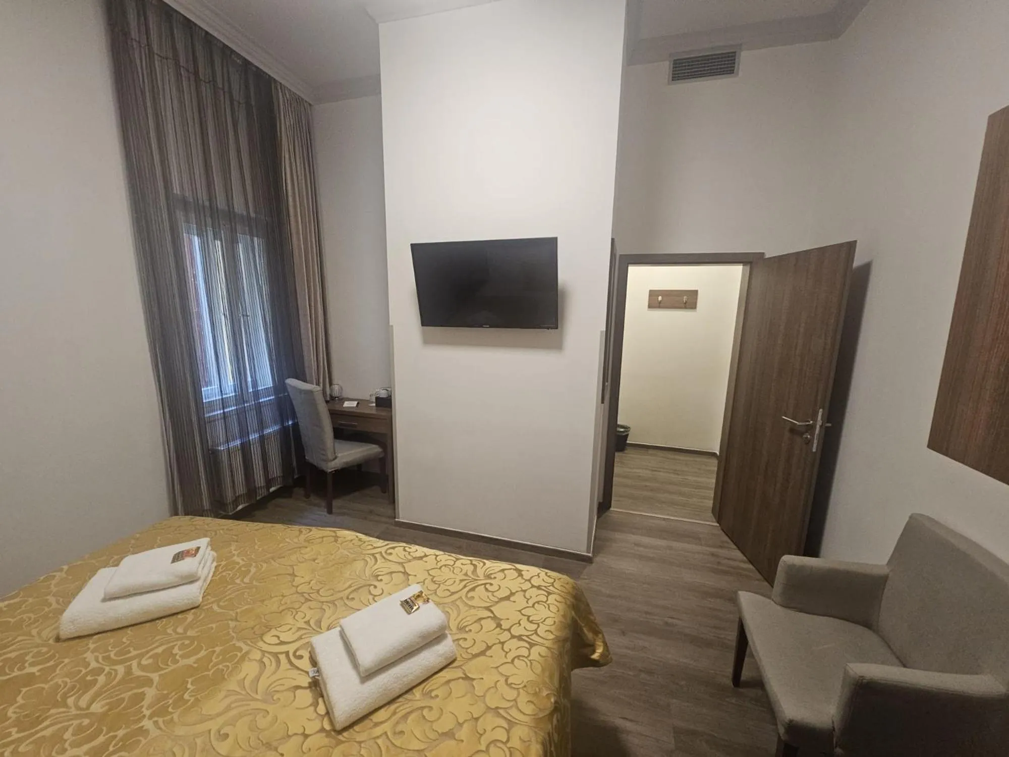 Bed in Hotel Prague Star