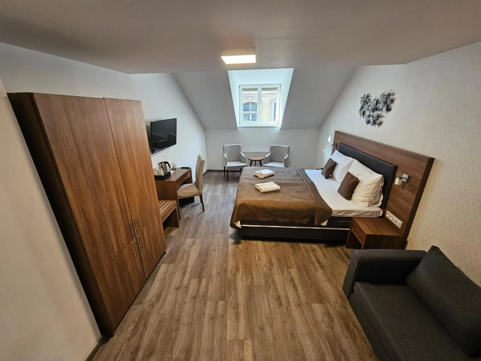 Bed in Hotel Prague Star