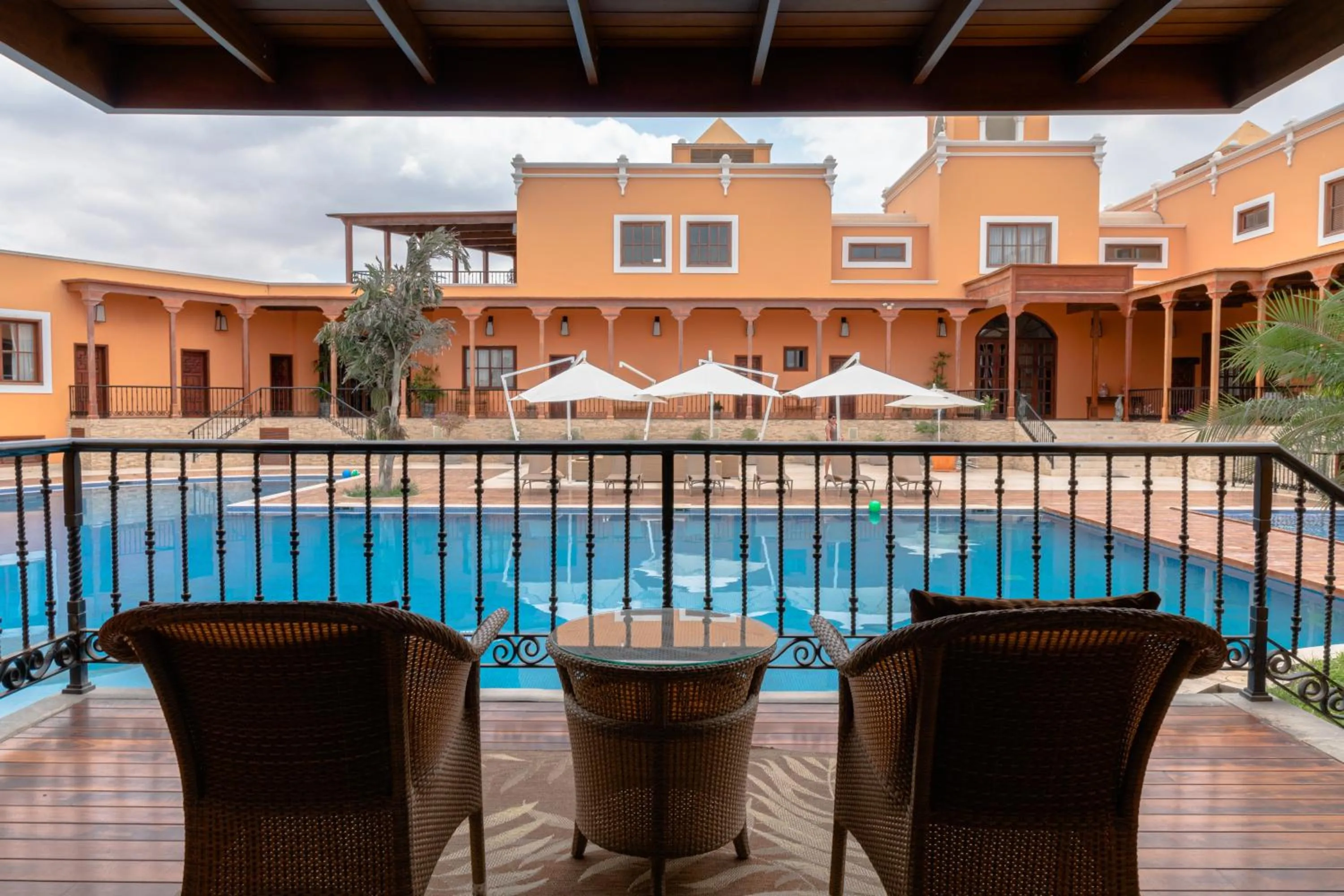 Pool view in Hotel & Hacienda La Caravedo