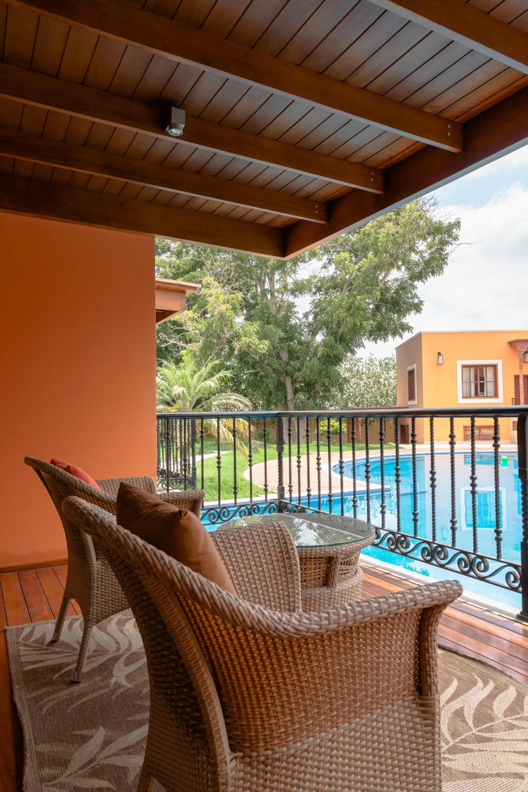 Pool view in Hotel & Hacienda La Caravedo