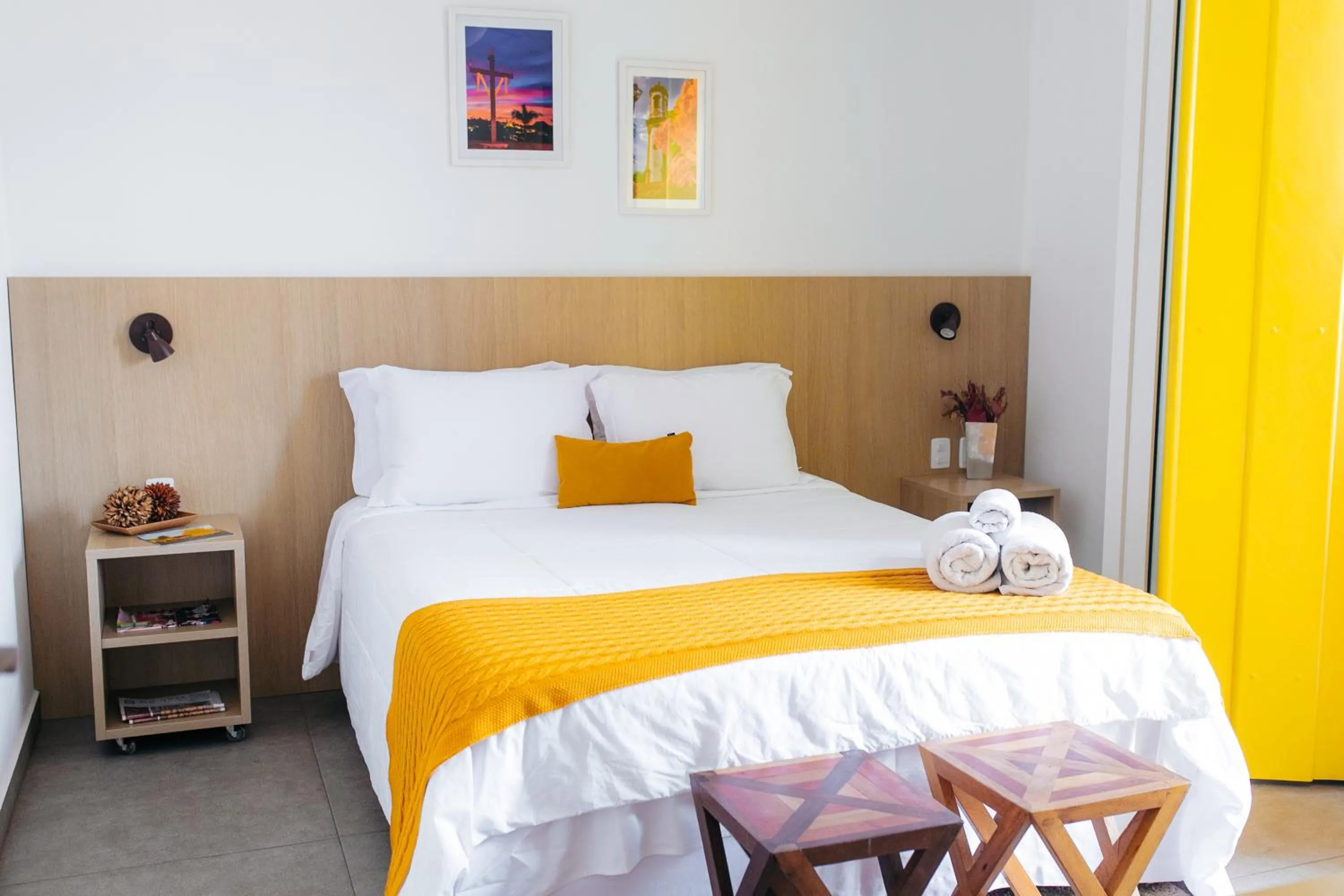 Bed in Pousada Relicário