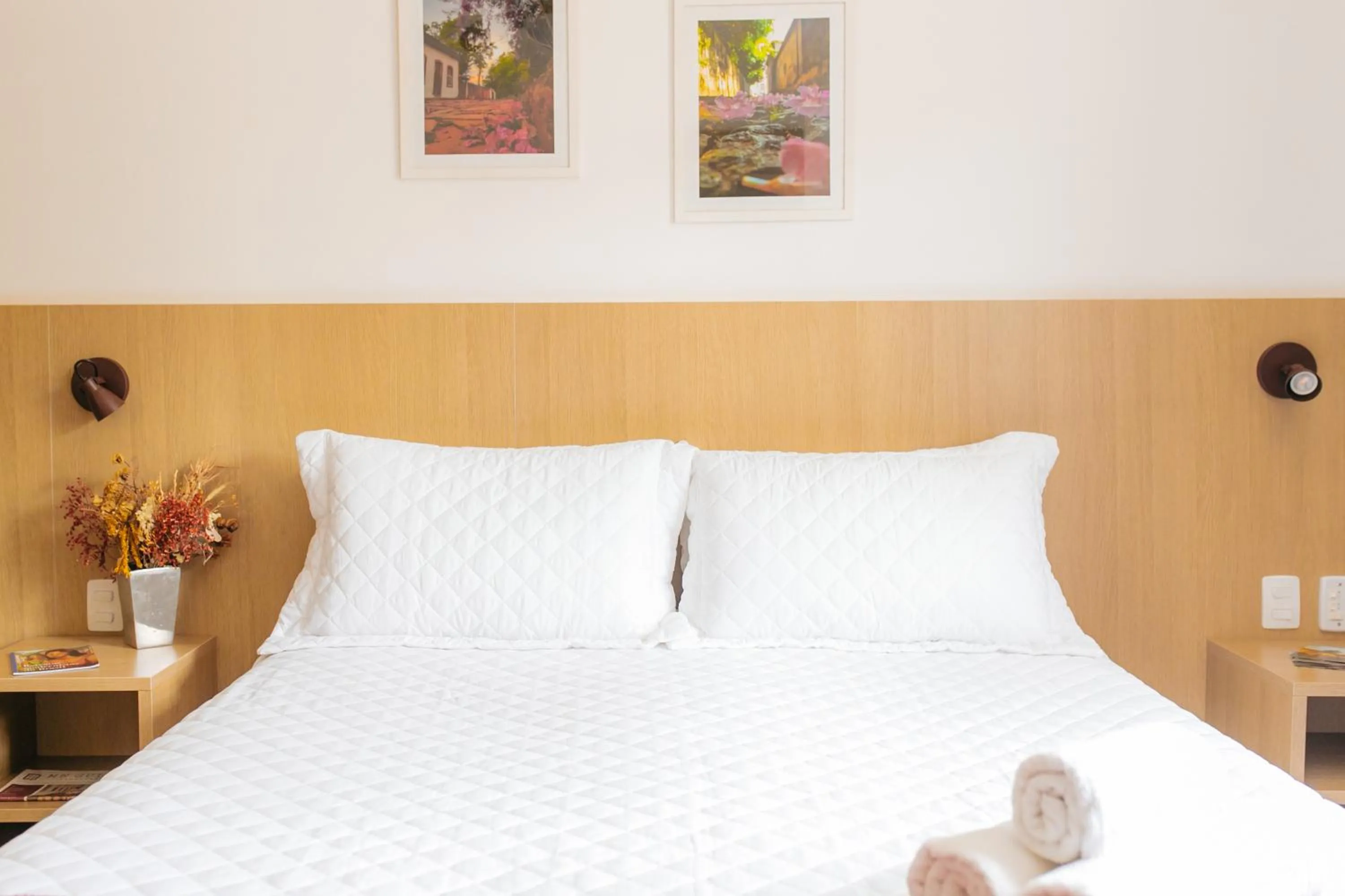 Bed in Pousada Relicário