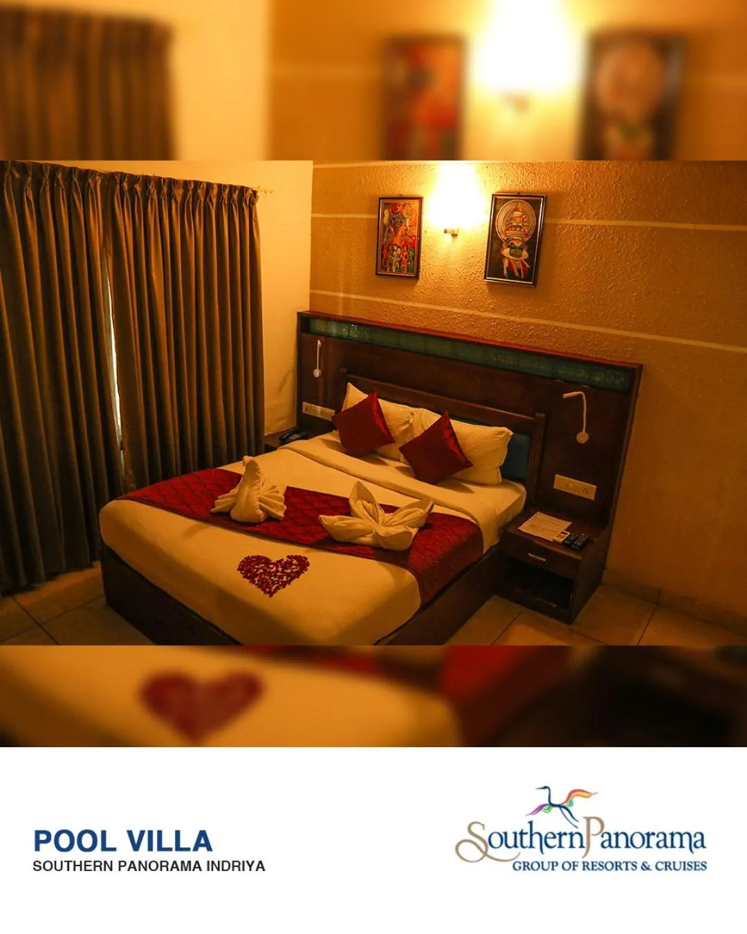 Bed in Southern Panorama Indriya Resorts & Spa