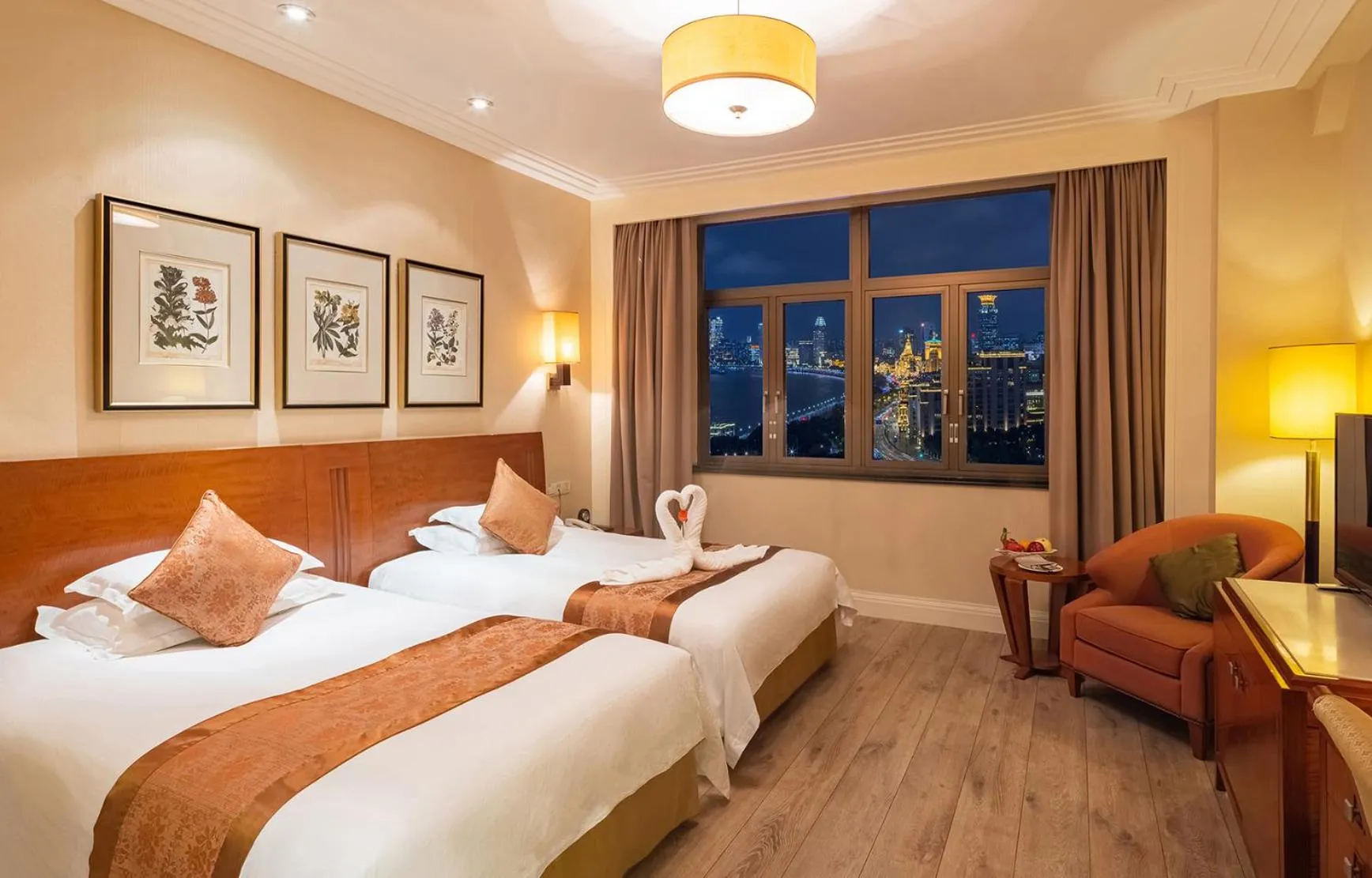 Bedroom, Bed in Broadway Mansions Hotel - On the Bund - Journey Through Time Old Shanghai Republic Dreams