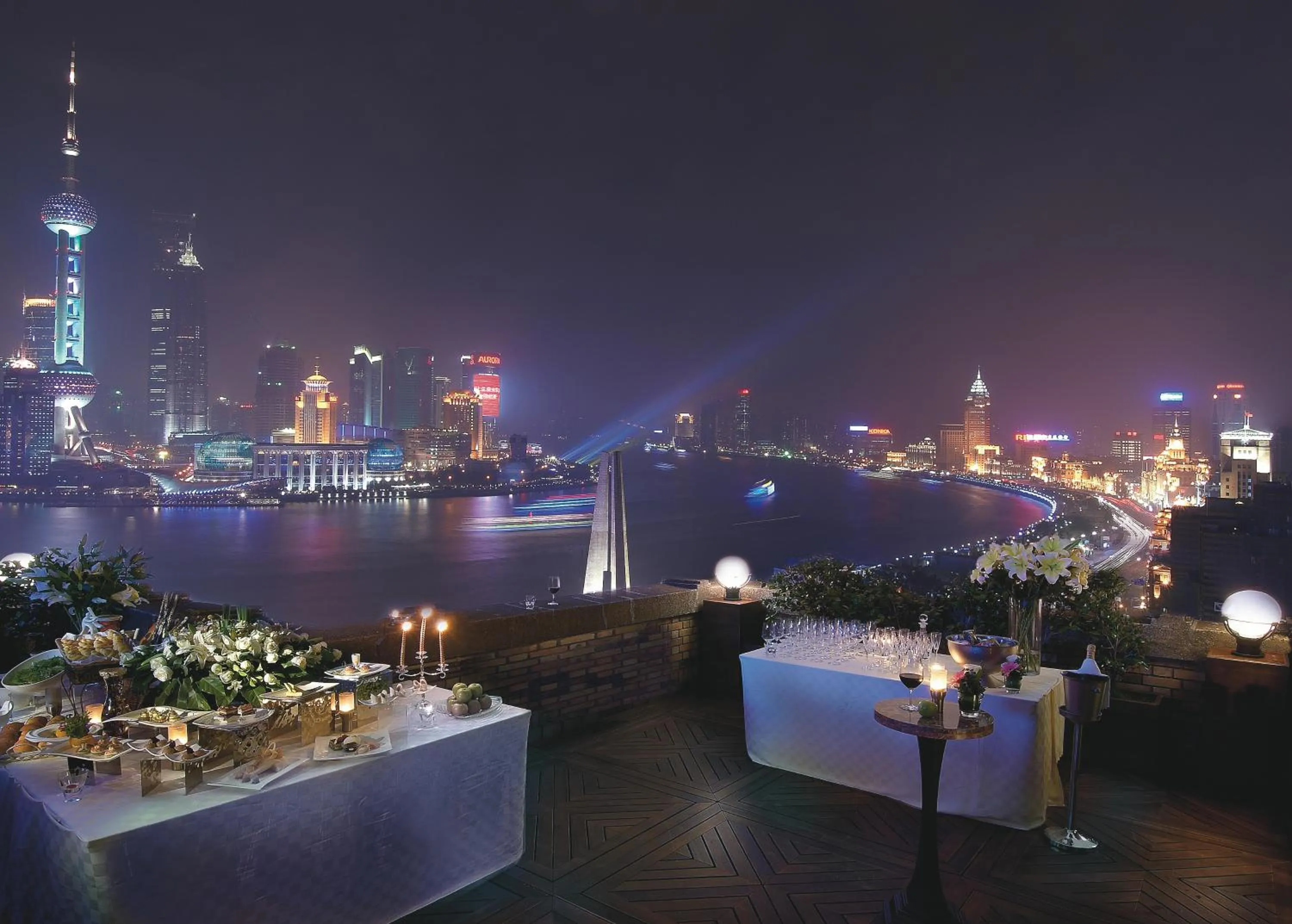Balcony/Terrace in Broadway Mansions Hotel - On the Bund - Journey Through Time Old Shanghai Republic Dreams