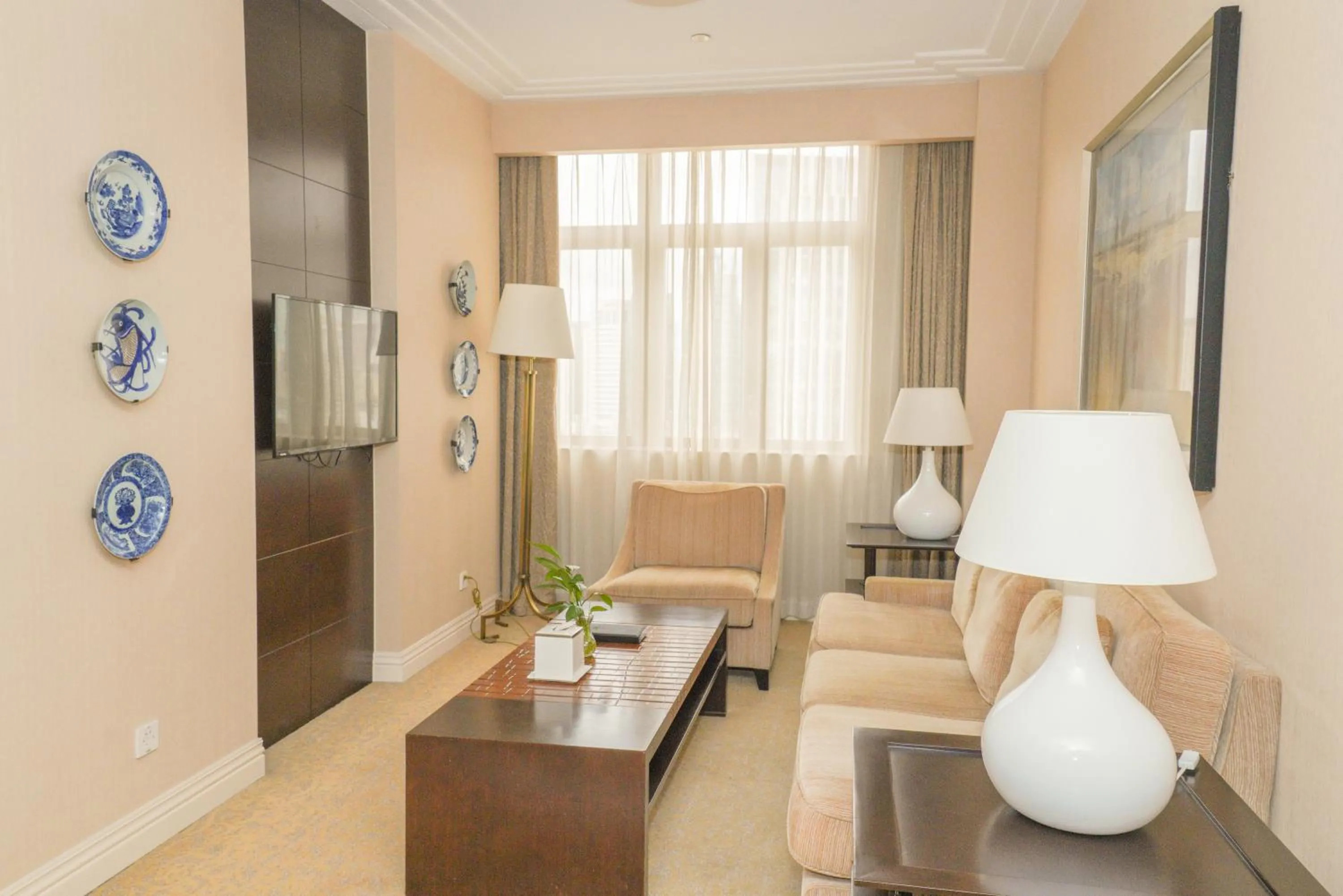 Living room in Broadway Mansions Hotel - On the Bund - Journey Through Time Old Shanghai Republic Dreams