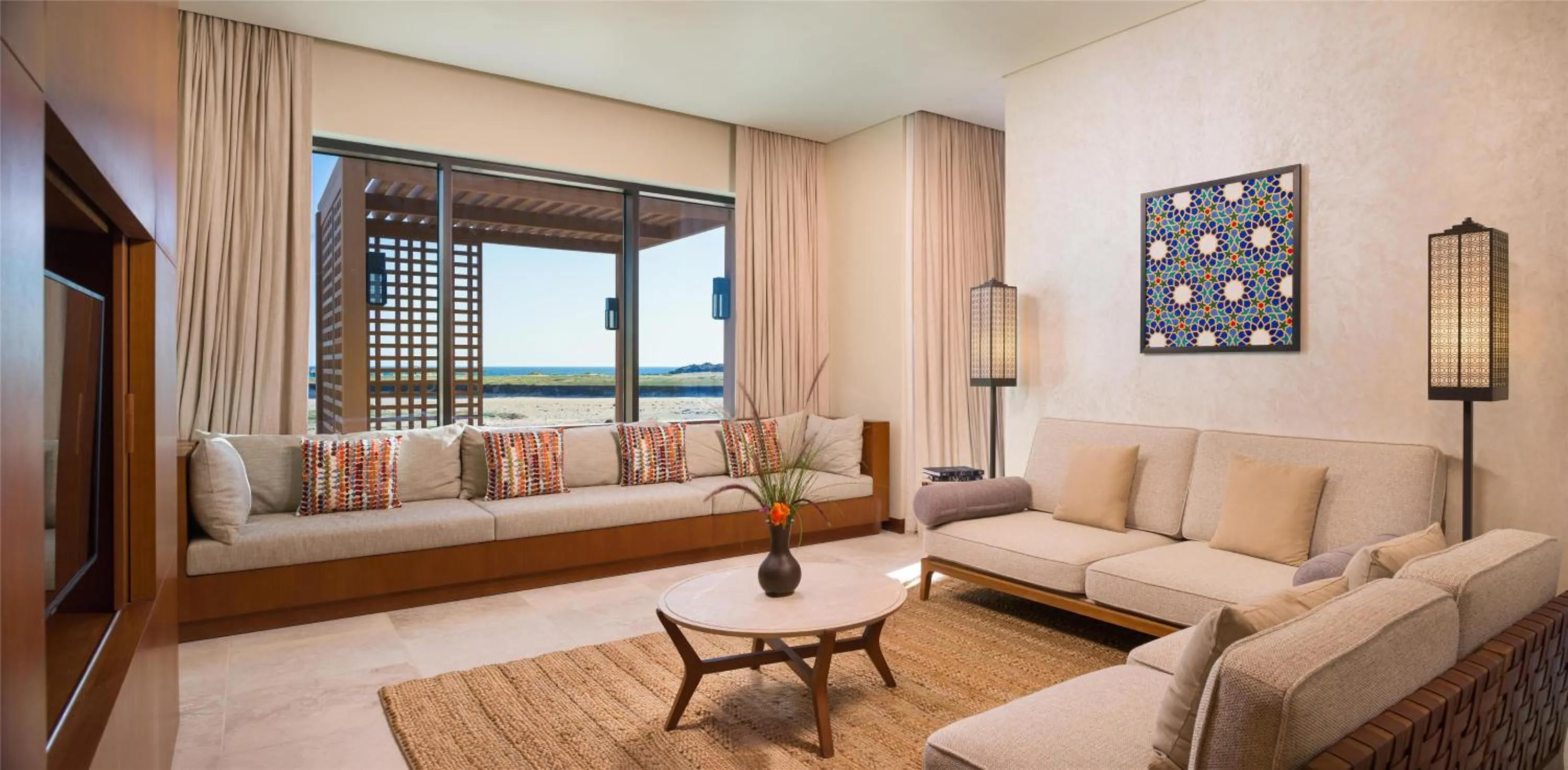 Living room in Alila Hinu Bay Salalah Mirbat