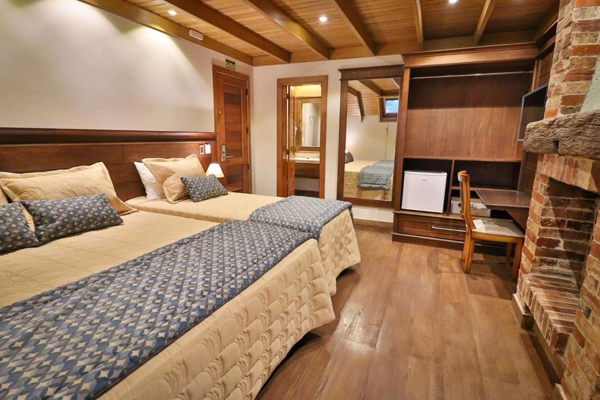 Bed in Pousada Serra Paradiso