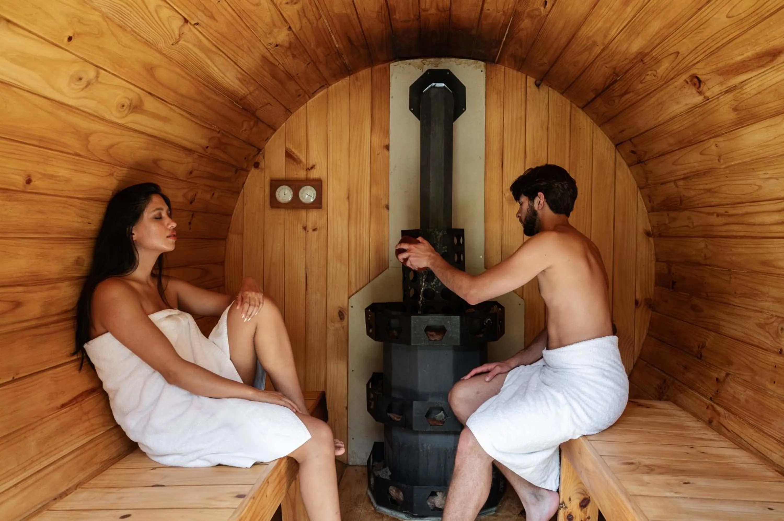 Sauna in Las Qolqas EcoResort Ollantaytambo
