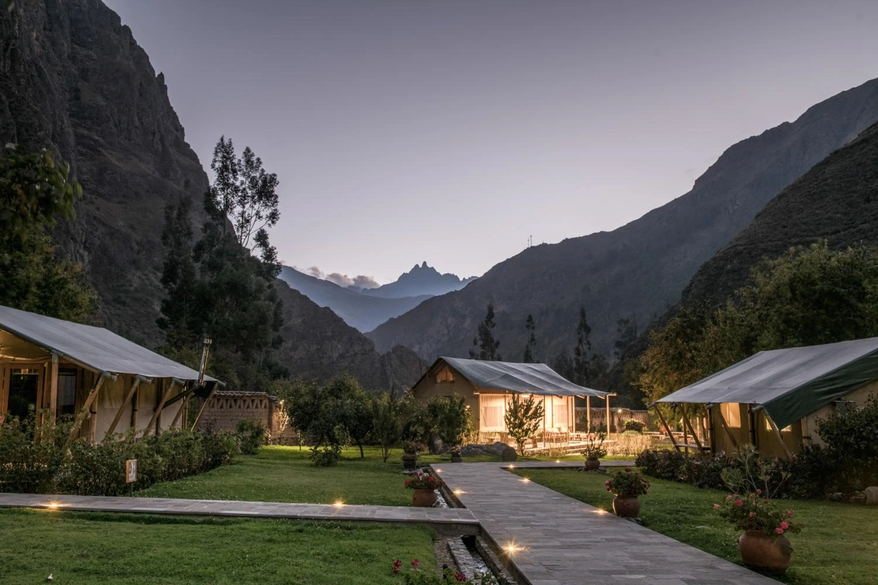 Garden view in Las Qolqas EcoResort Ollantaytambo