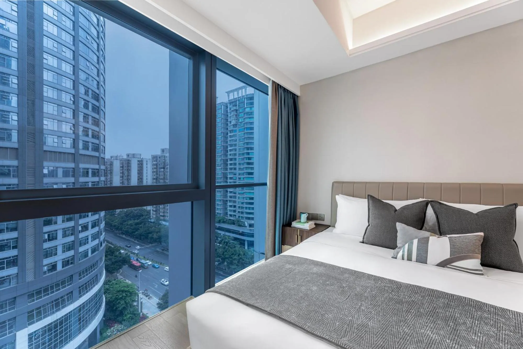 City view, Bed in Star Residence ICC Guangzhou