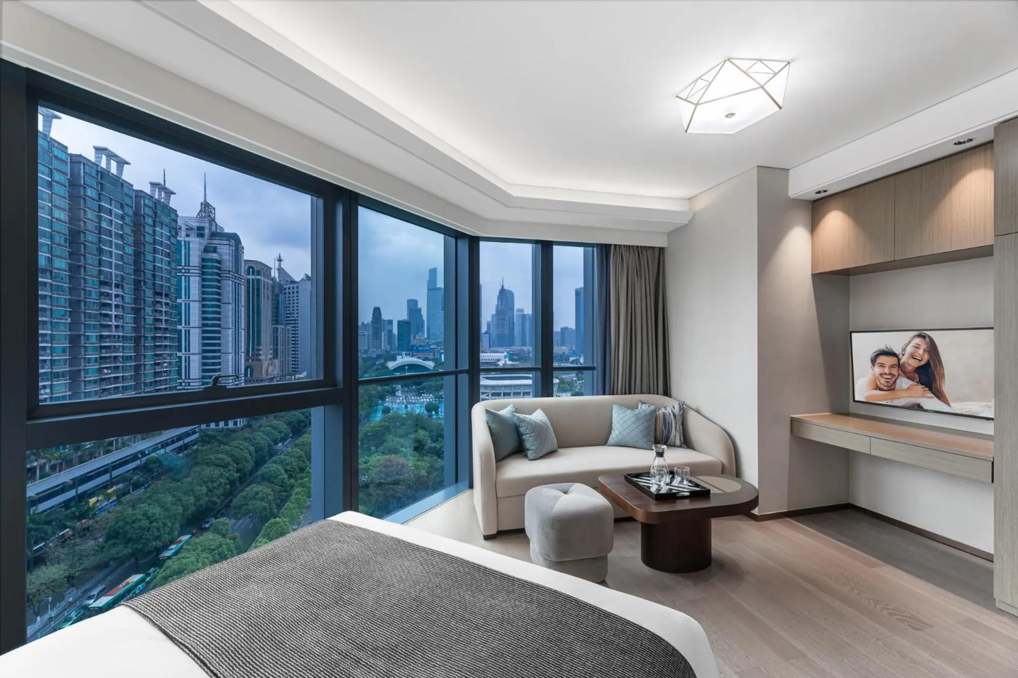 City view, Bed in Star Residence ICC Guangzhou