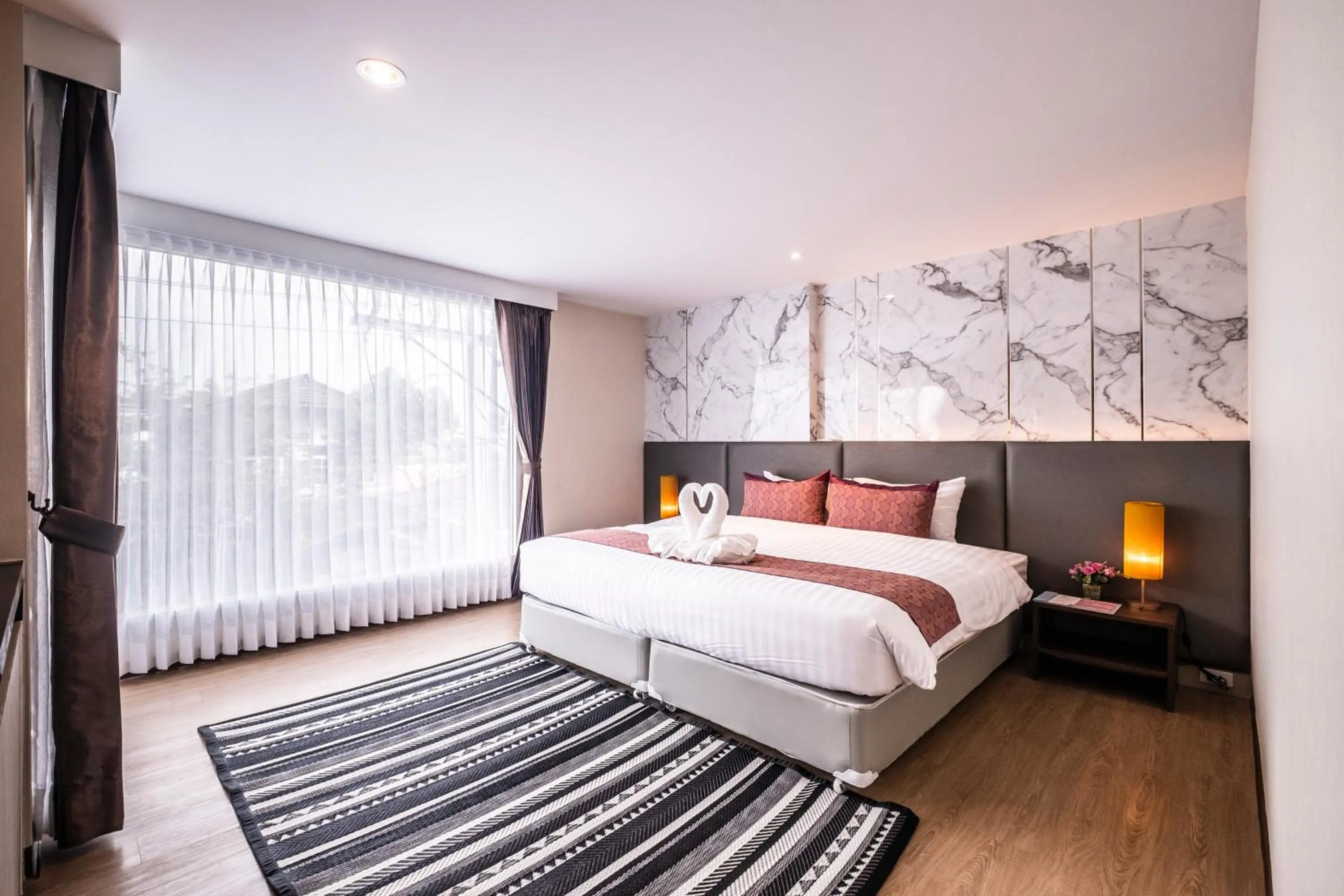 Bedroom, Bed in The Airport Courtyard Suvarnabhumi Airport