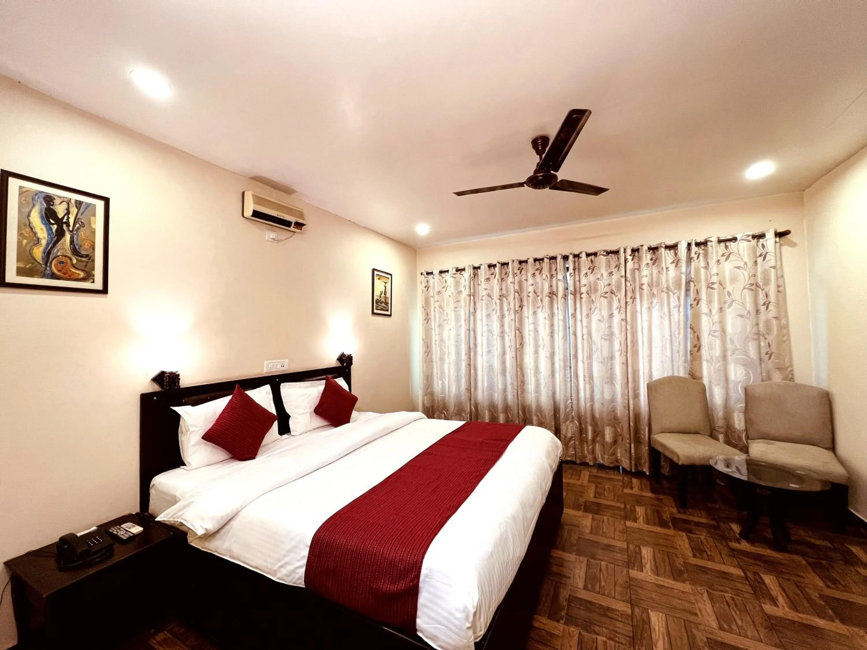 Bed in Hotel Sagarmatha