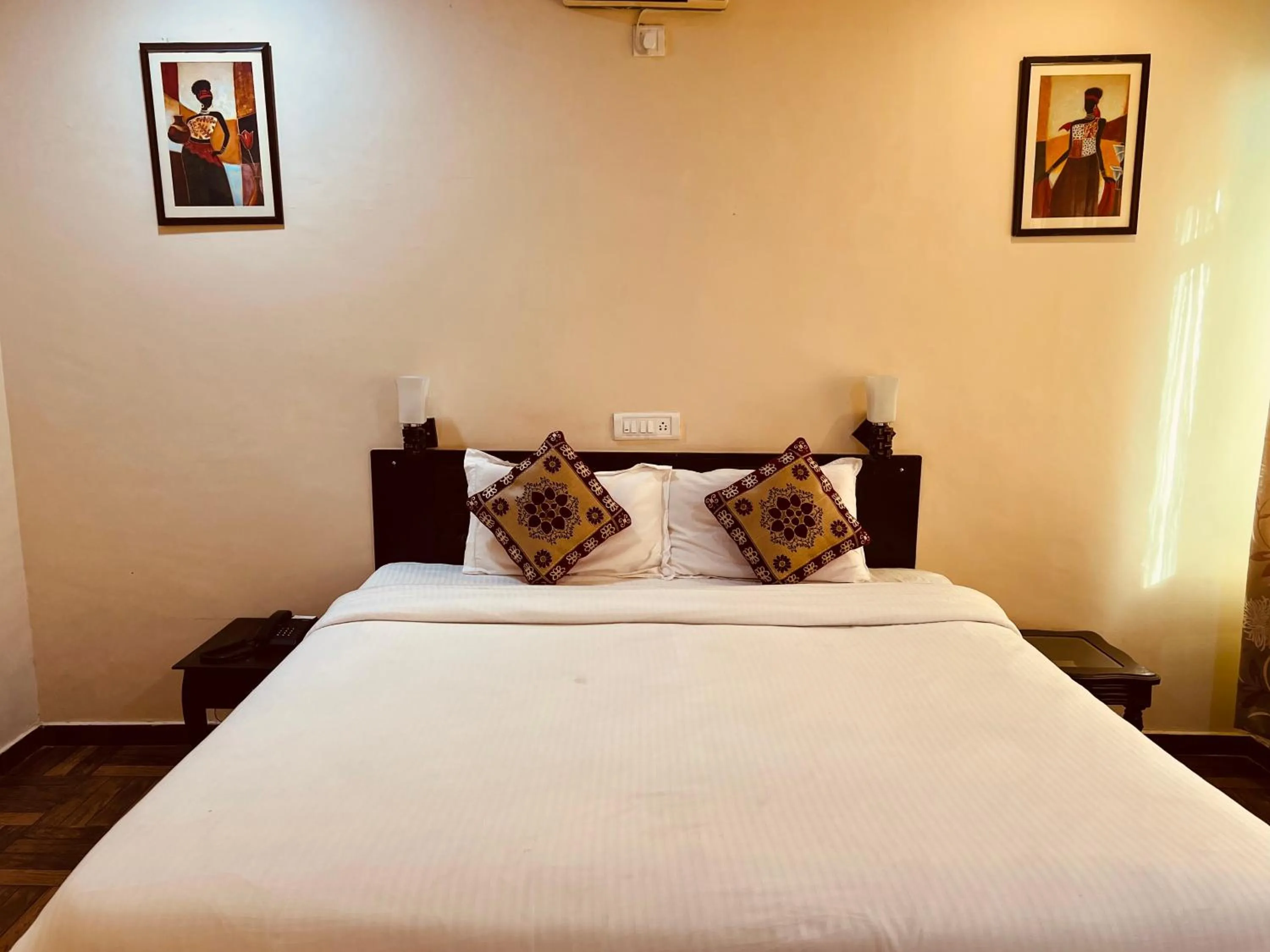 Bed in Hotel Sagarmatha