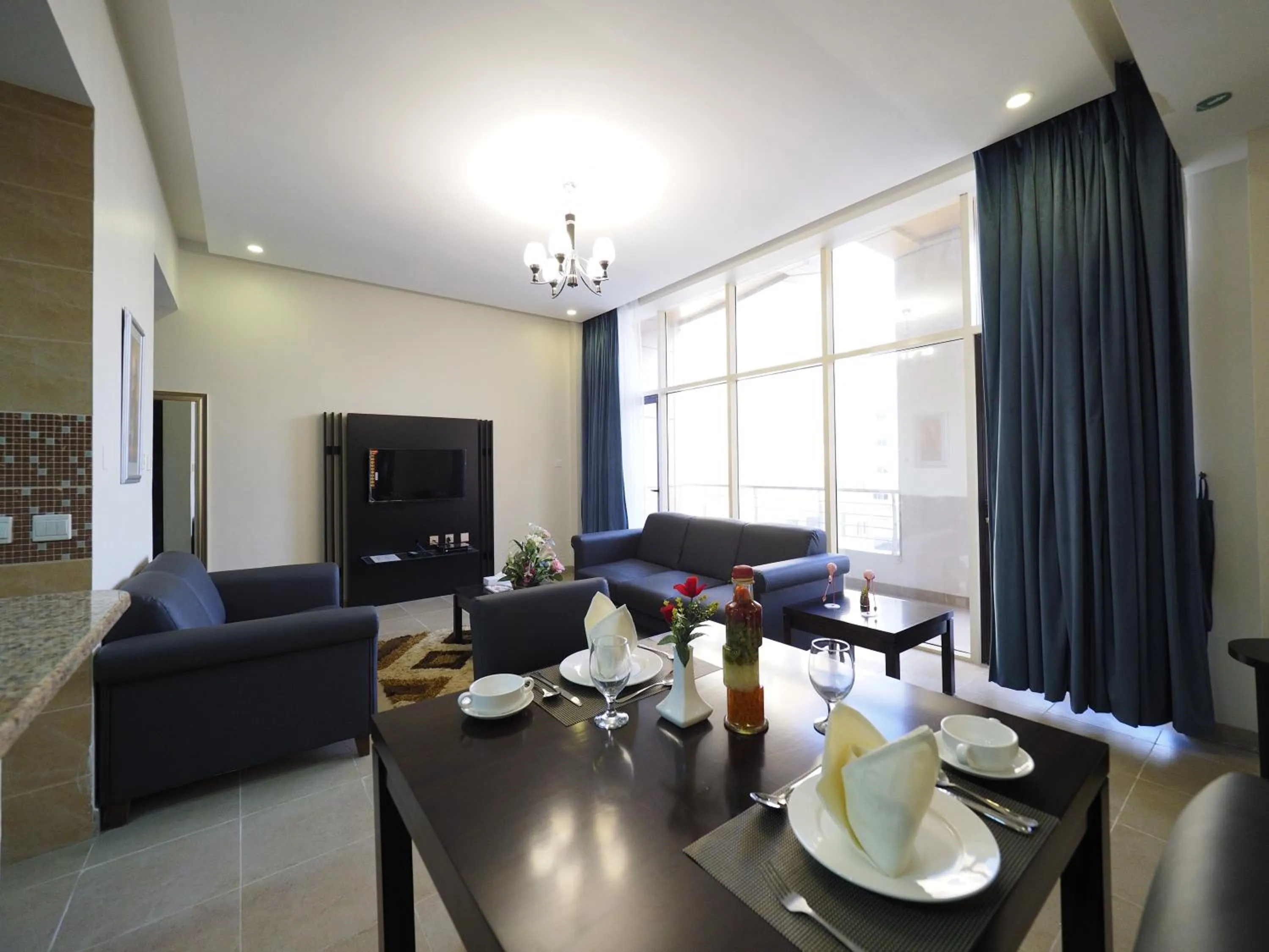 Seating area in Skylark Hotel Apartments AL Barsha