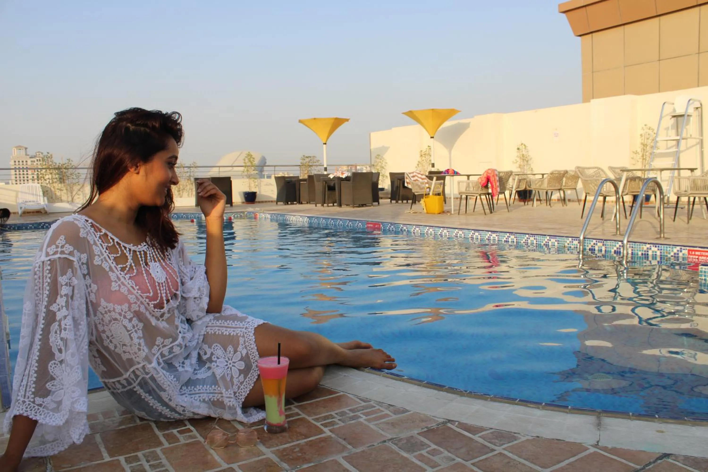 Swimming pool in Skylark Hotel Apartments AL Barsha