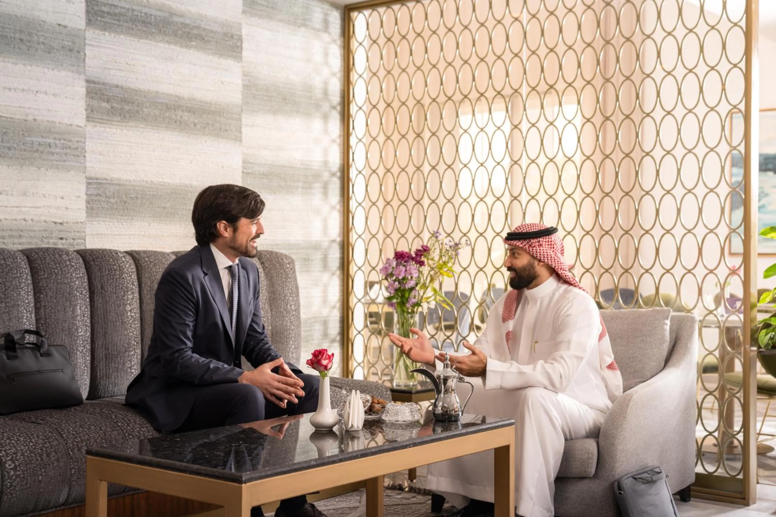 Lobby or reception in Joudyan King Road Jeddah by Elafجوديان طريق الملك جدة