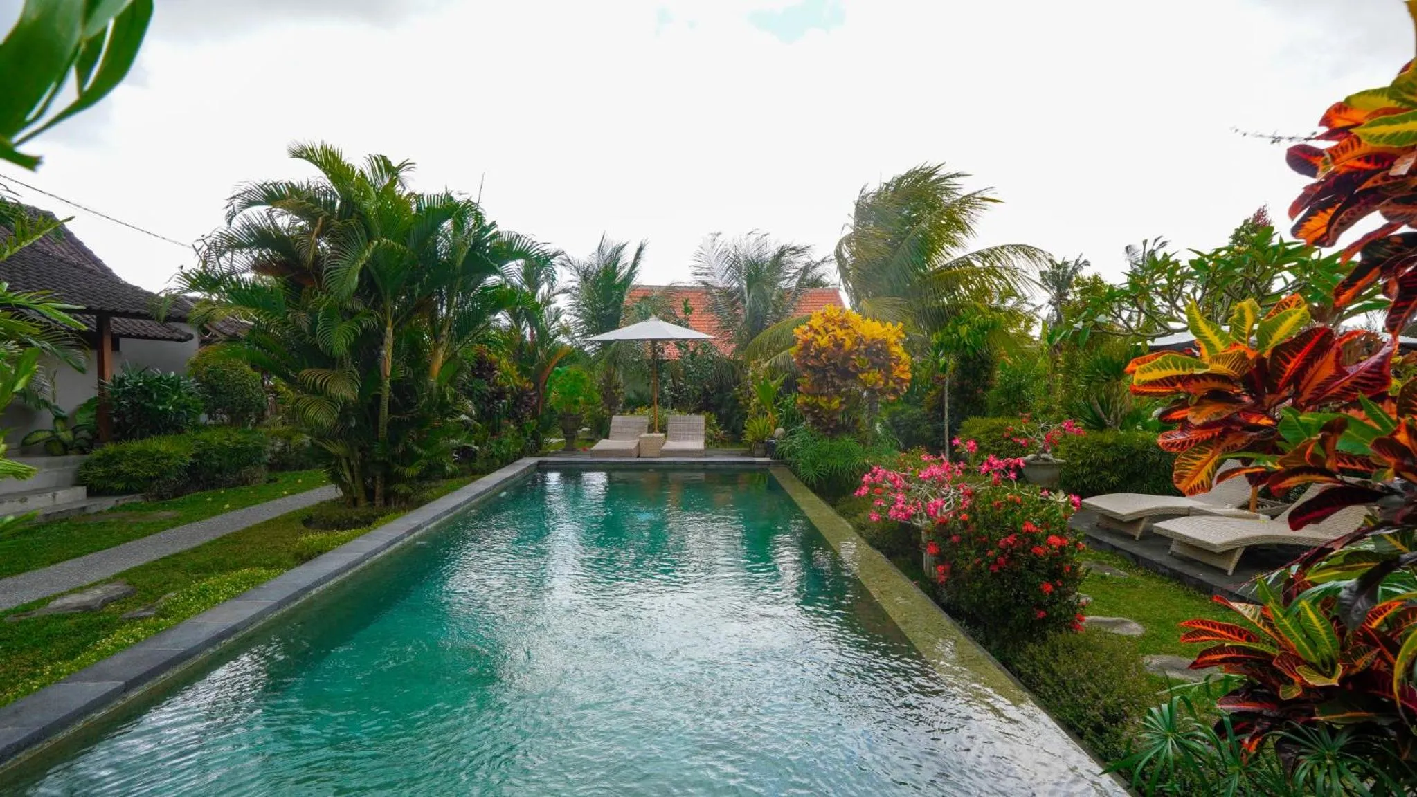 Garden view in Green Coconut Cottage