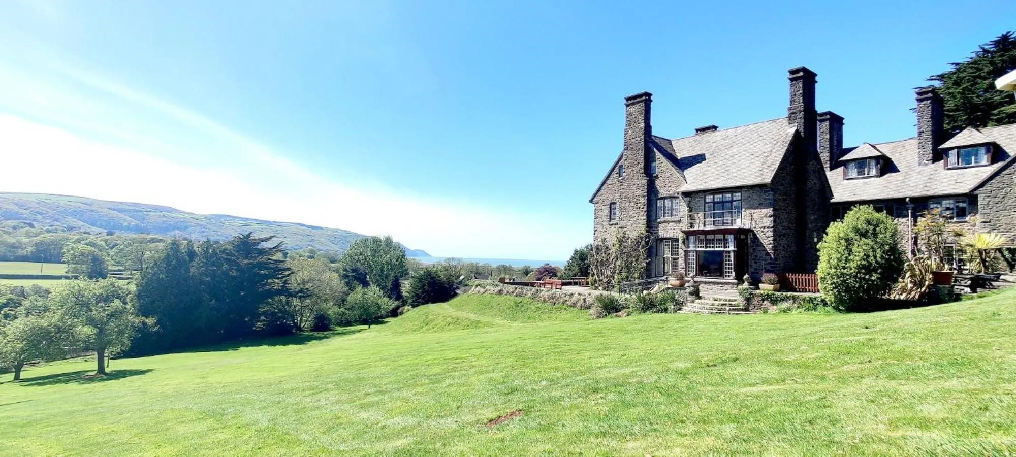 Property building in Luxury Bed And Breakfast at Bossington Hall in Exmoor, Somerset