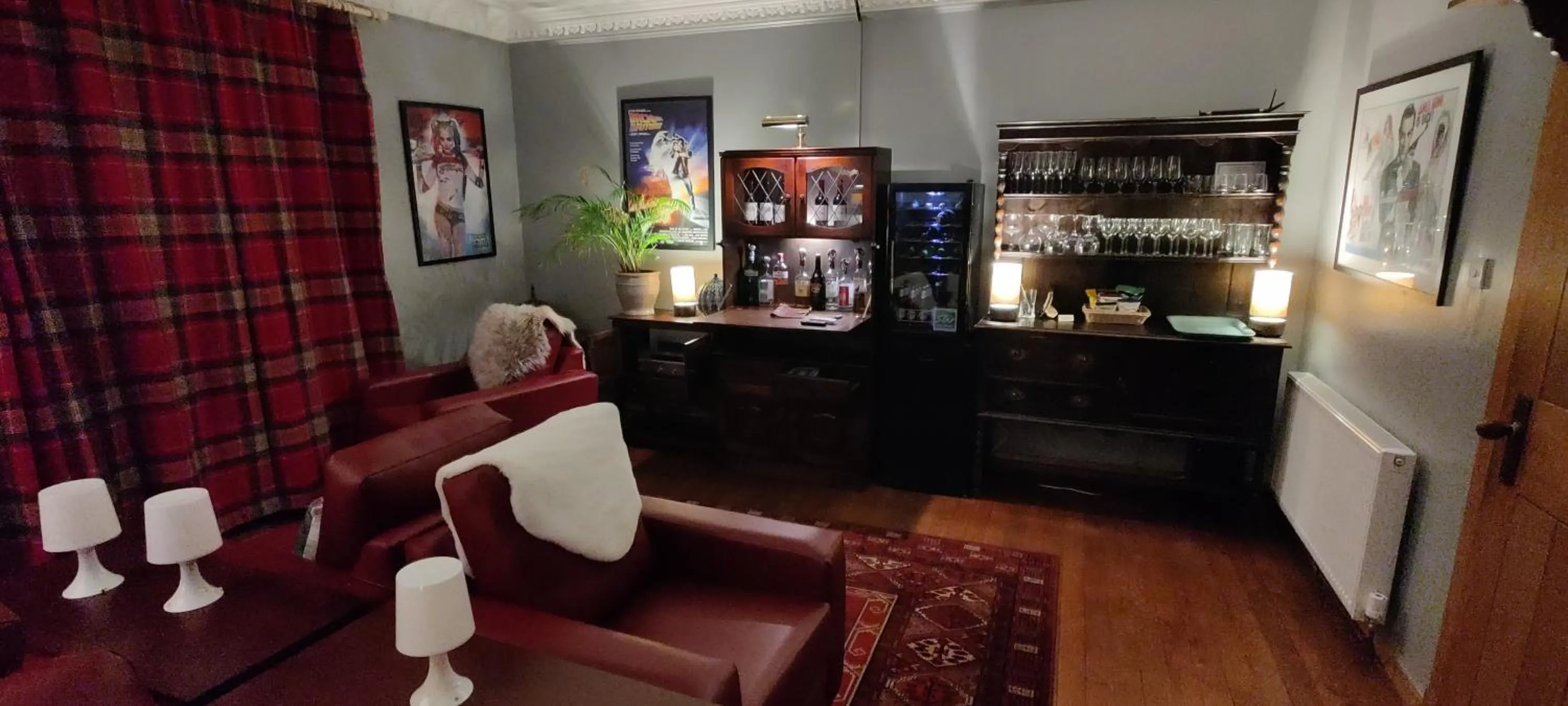 Living room in Luxury Bed And Breakfast at Bossington Hall in Exmoor, Somerset