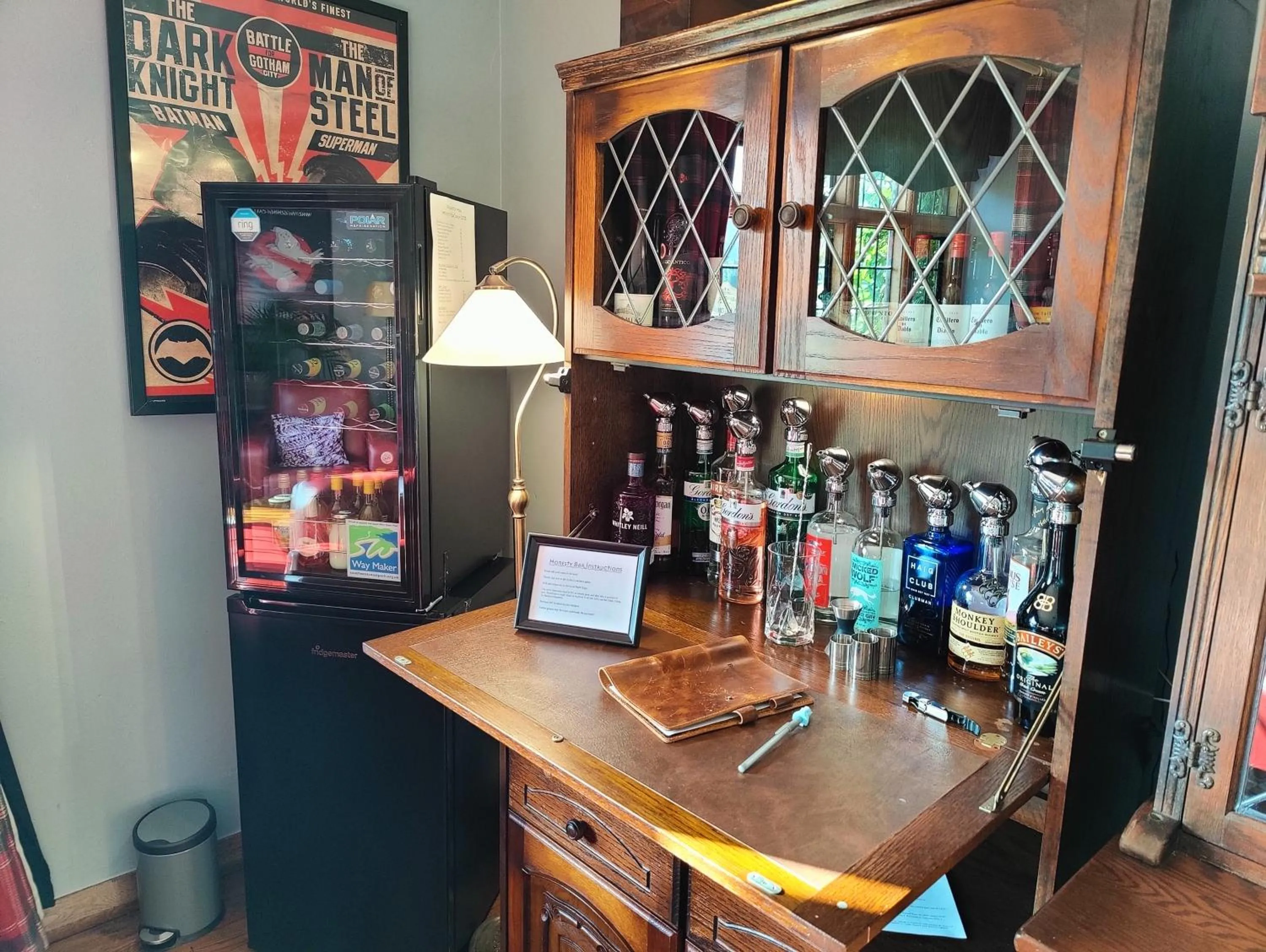 Lounge or bar in Luxury Bed And Breakfast at Bossington Hall in Exmoor, Somerset