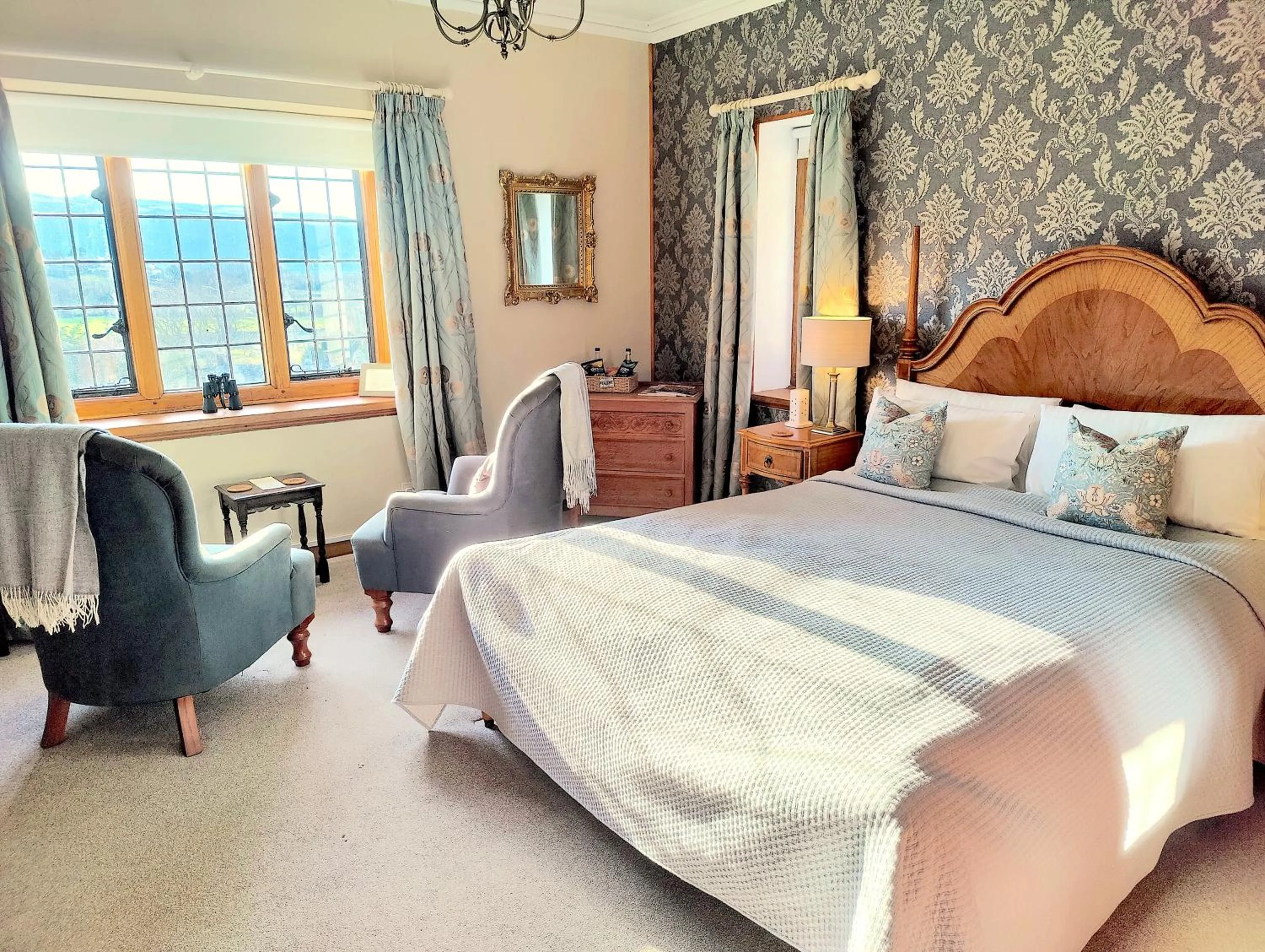 Bed in Luxury Bed And Breakfast at Bossington Hall in Exmoor, Somerset