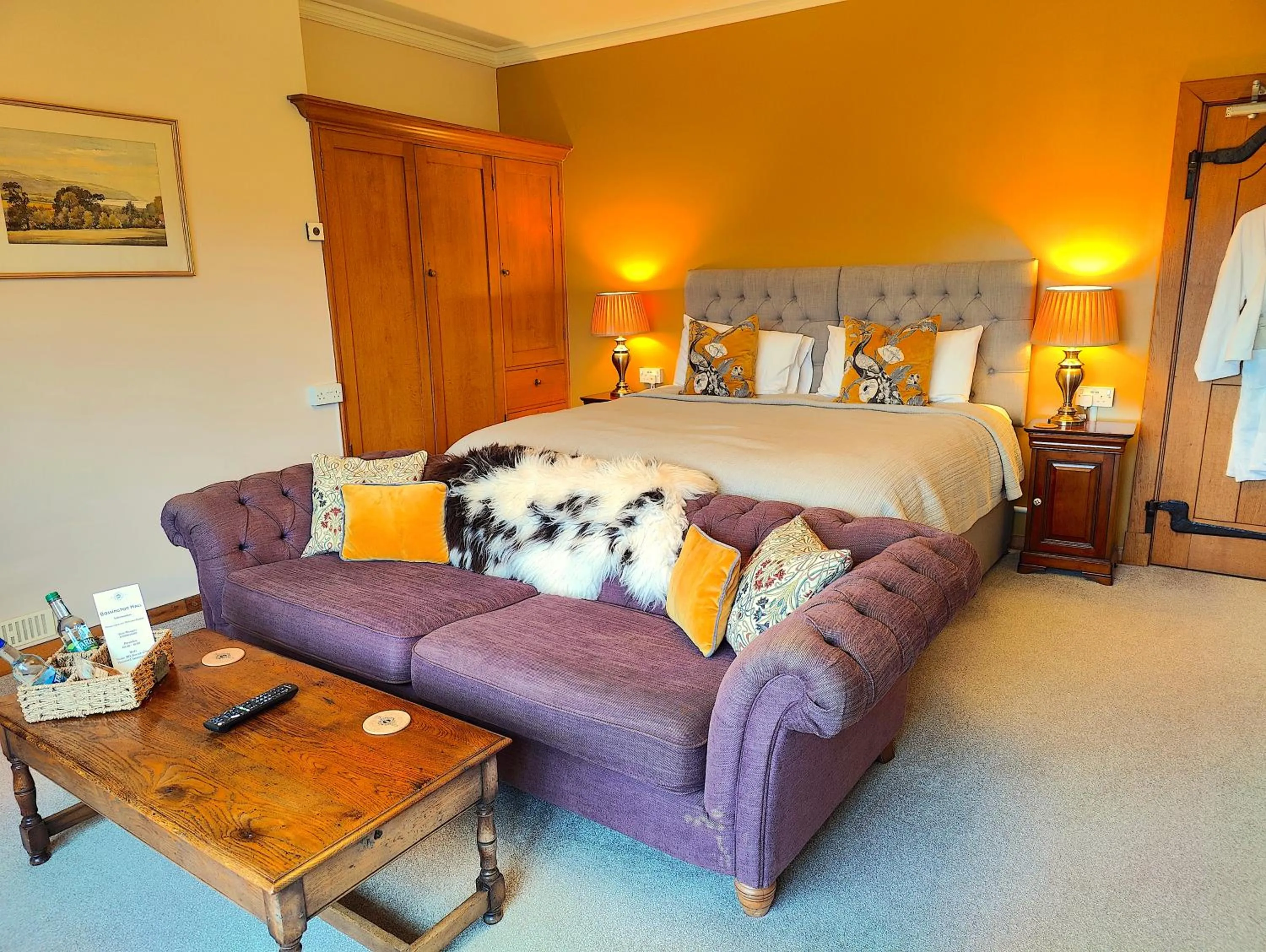 Bed in Luxury Bed And Breakfast at Bossington Hall in Exmoor, Somerset